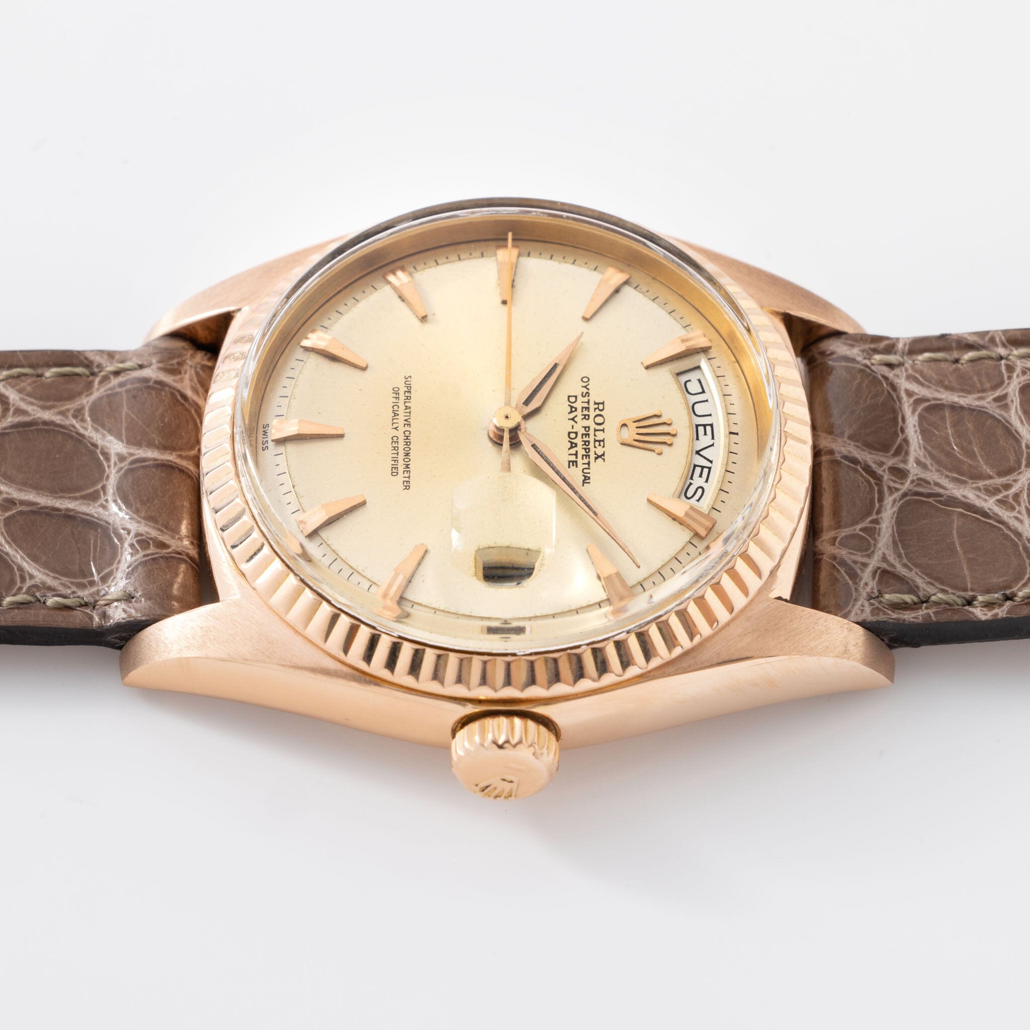 Rolex Day Date Ref. 1803 Rose Gold with Champagne Claw Markers Dial