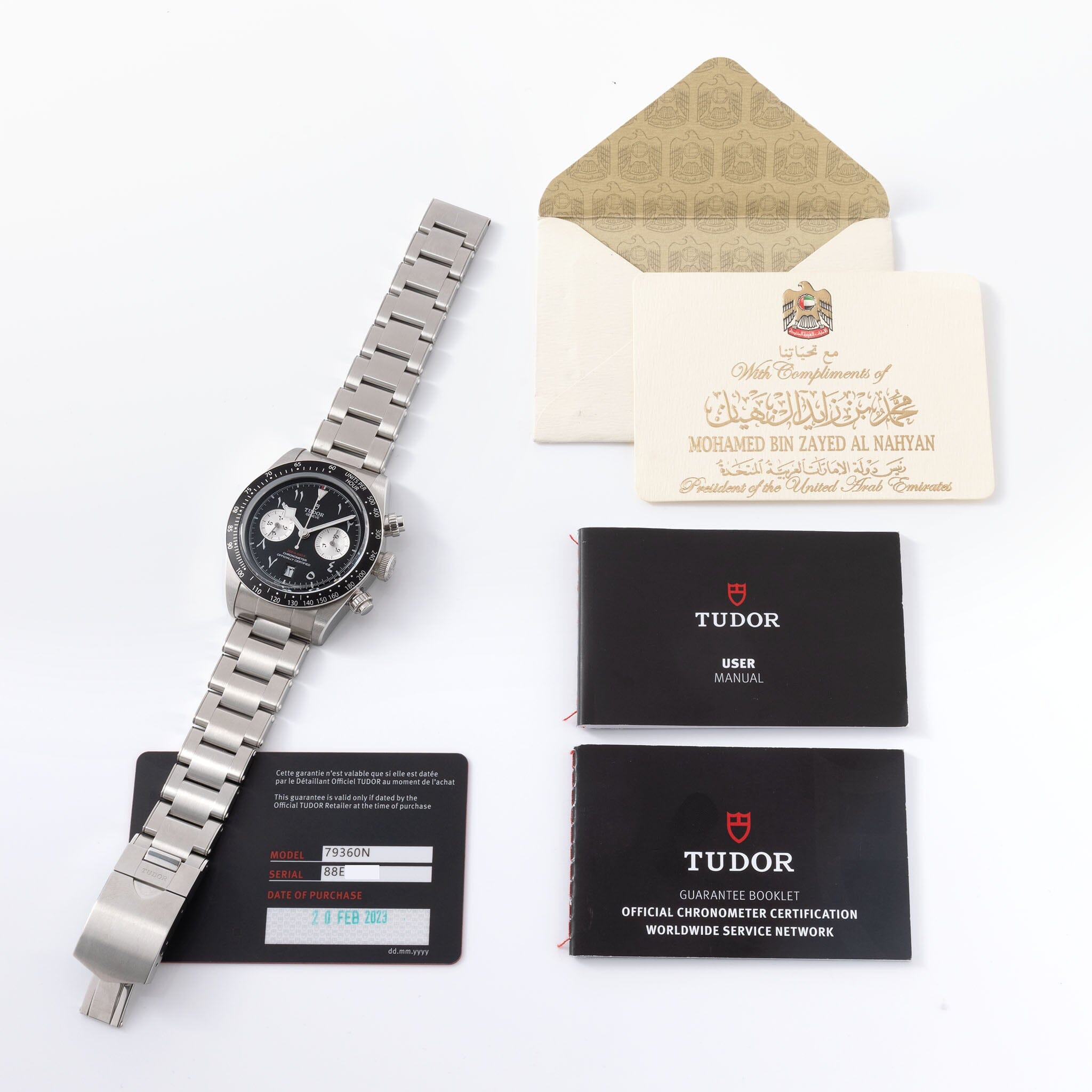 Tudor Black Bay Chrono Dubai Edition Hindi Numerals Ref 79360N