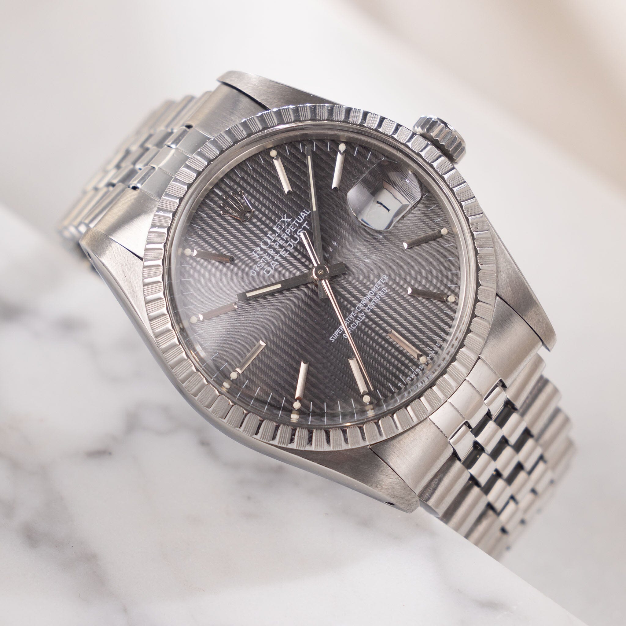 Rolex Datejust Grey Tapestry dial ref 16030