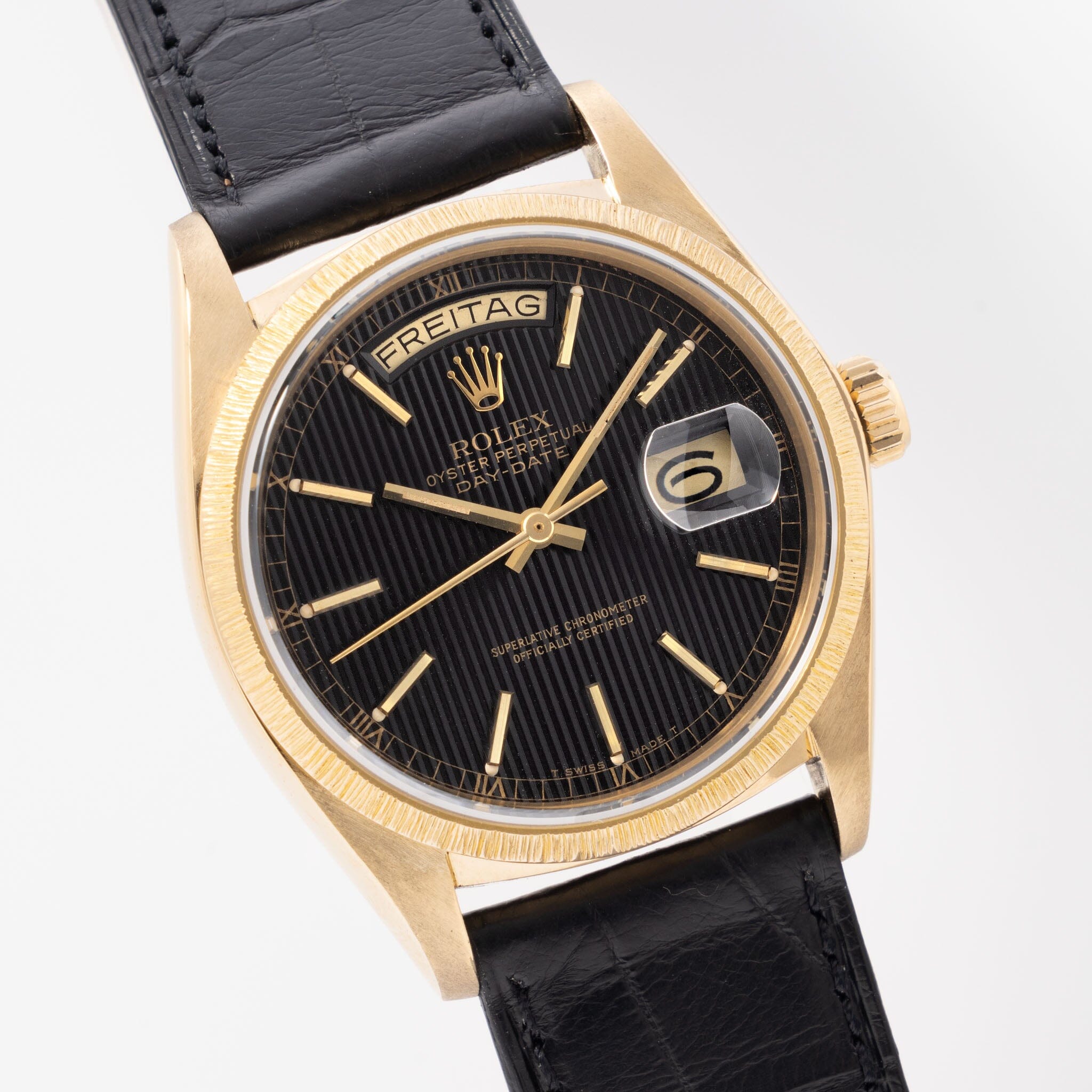 Rolex Day-Date Black Tapestry Dial Ref 18078