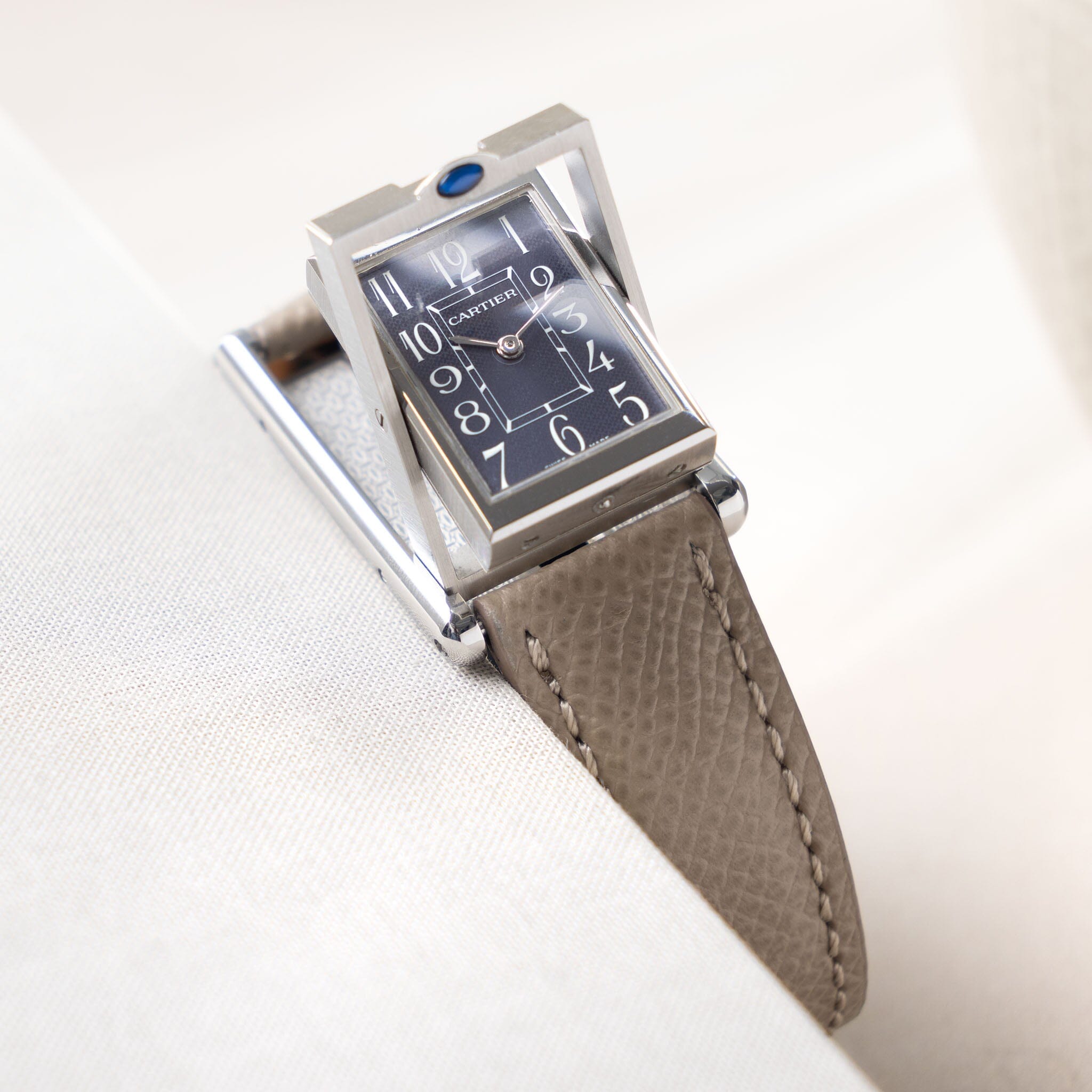 Cartier Tank Basculante Slate Grey Dial Ref 2405 