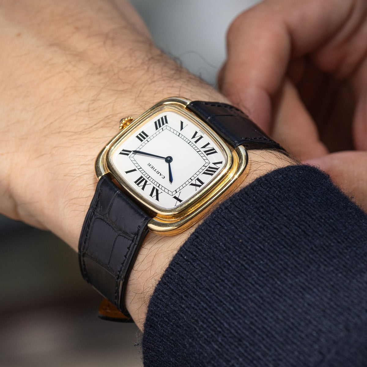 Supreme Alligator Black Leather Watch Strap
