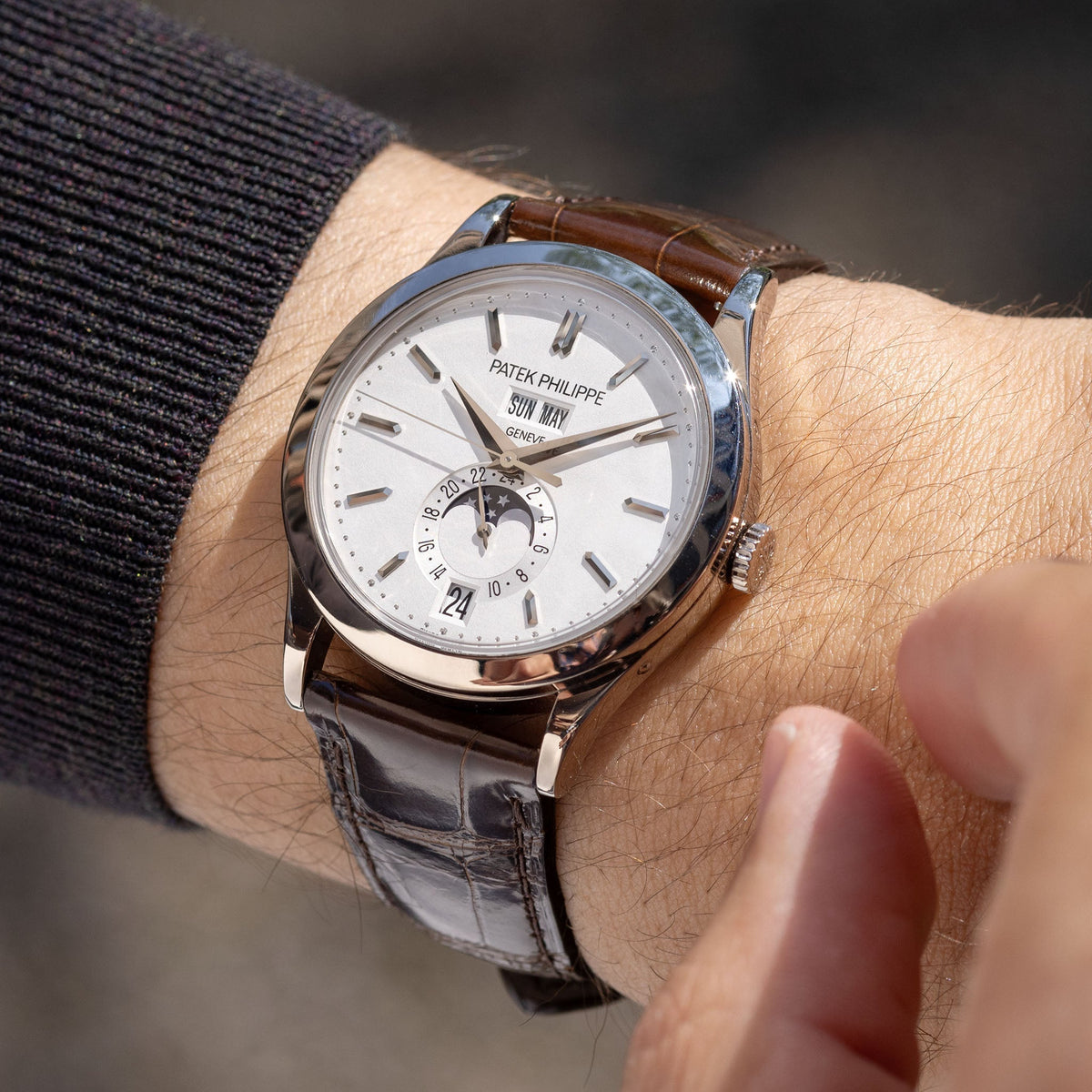 5396 Patek Philippe annual calendar 5396G moonphase with papers - incoming