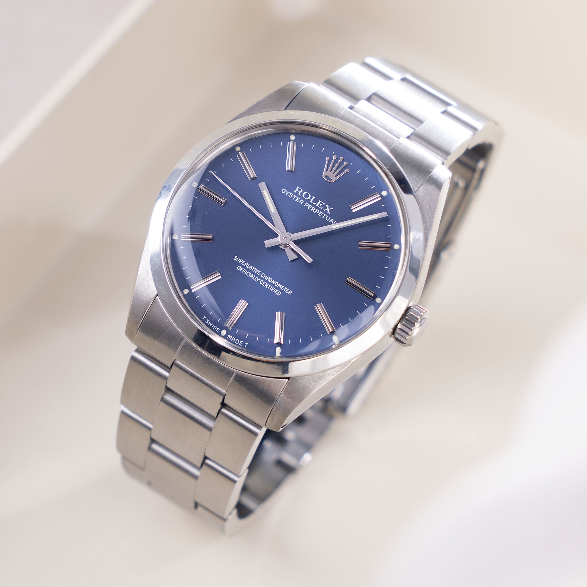 Rolex Oyster Perpetual blue dial ref 1002