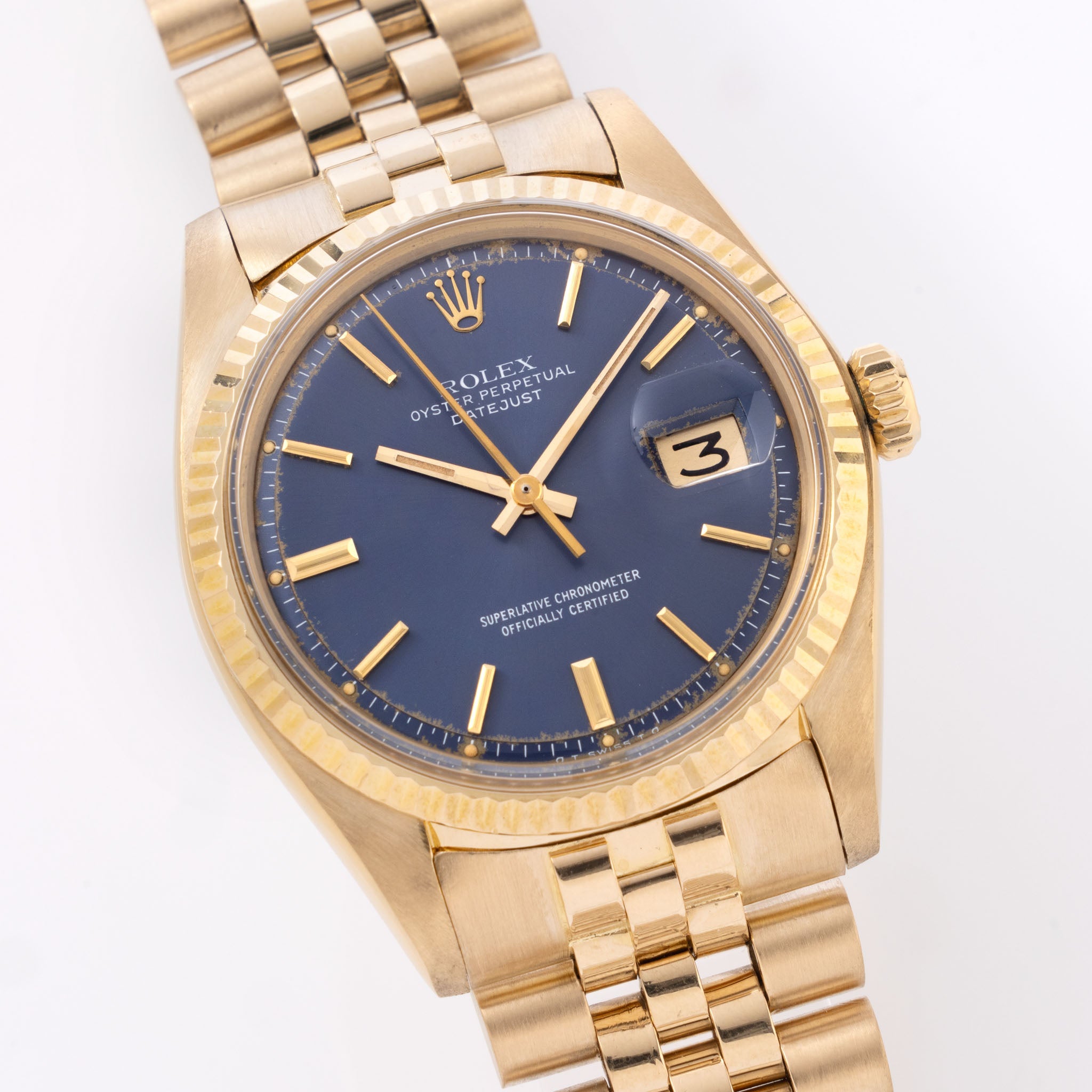 Rolex Datejust 1601/8 blue dial with rare D’Agosto Jubilee bracelet 