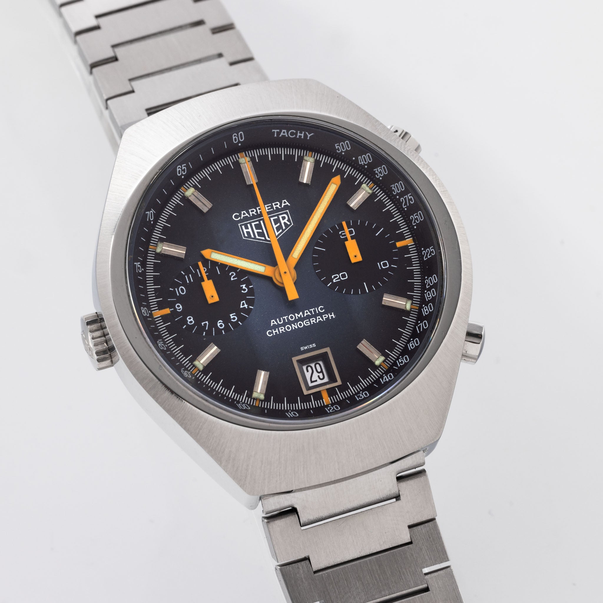 Heuer Carrera Chronograph Cal. 12 Ref. 110.573 with Rare “Automatic” Box