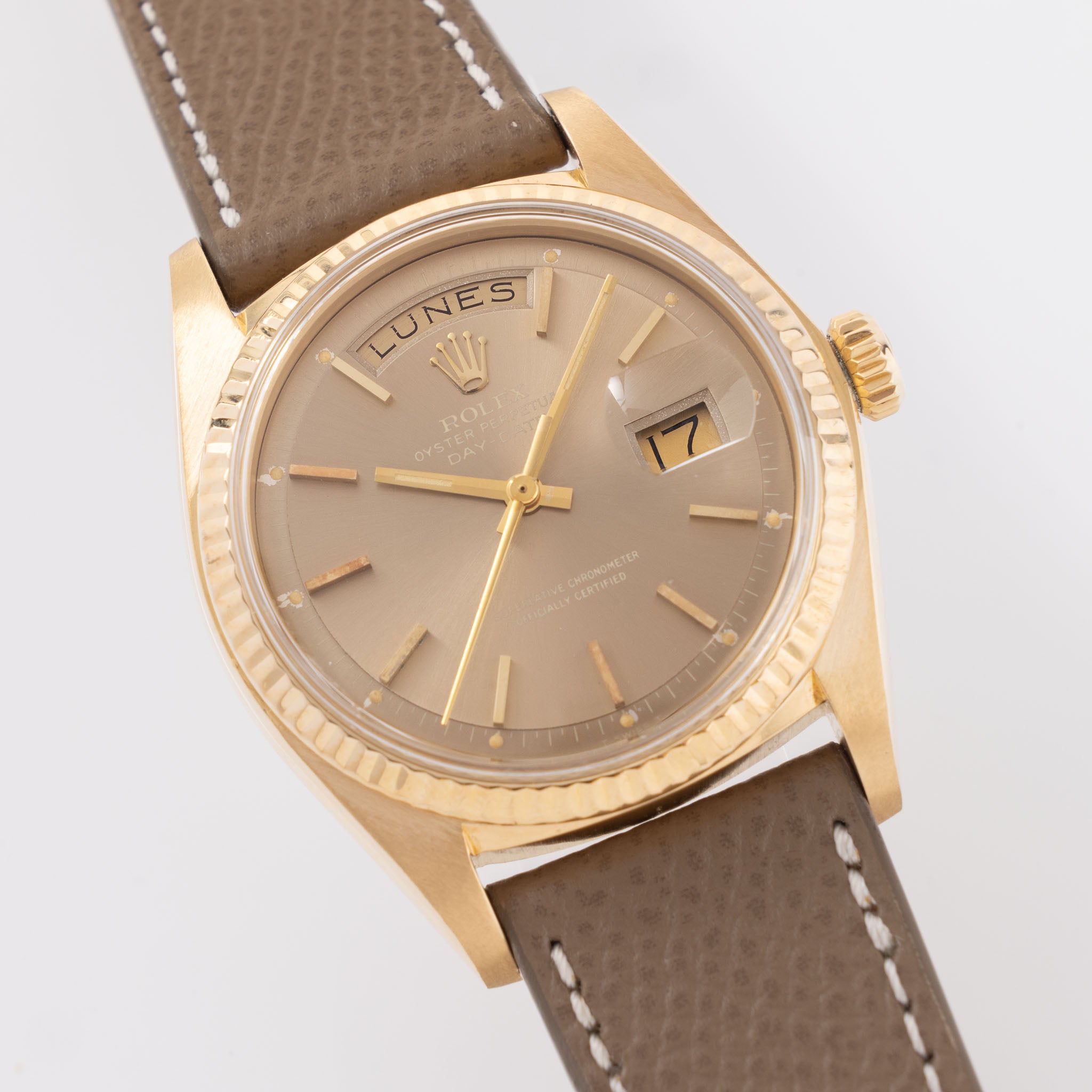 Rolex Day-Date in yellow gold Havana dial ref 1803