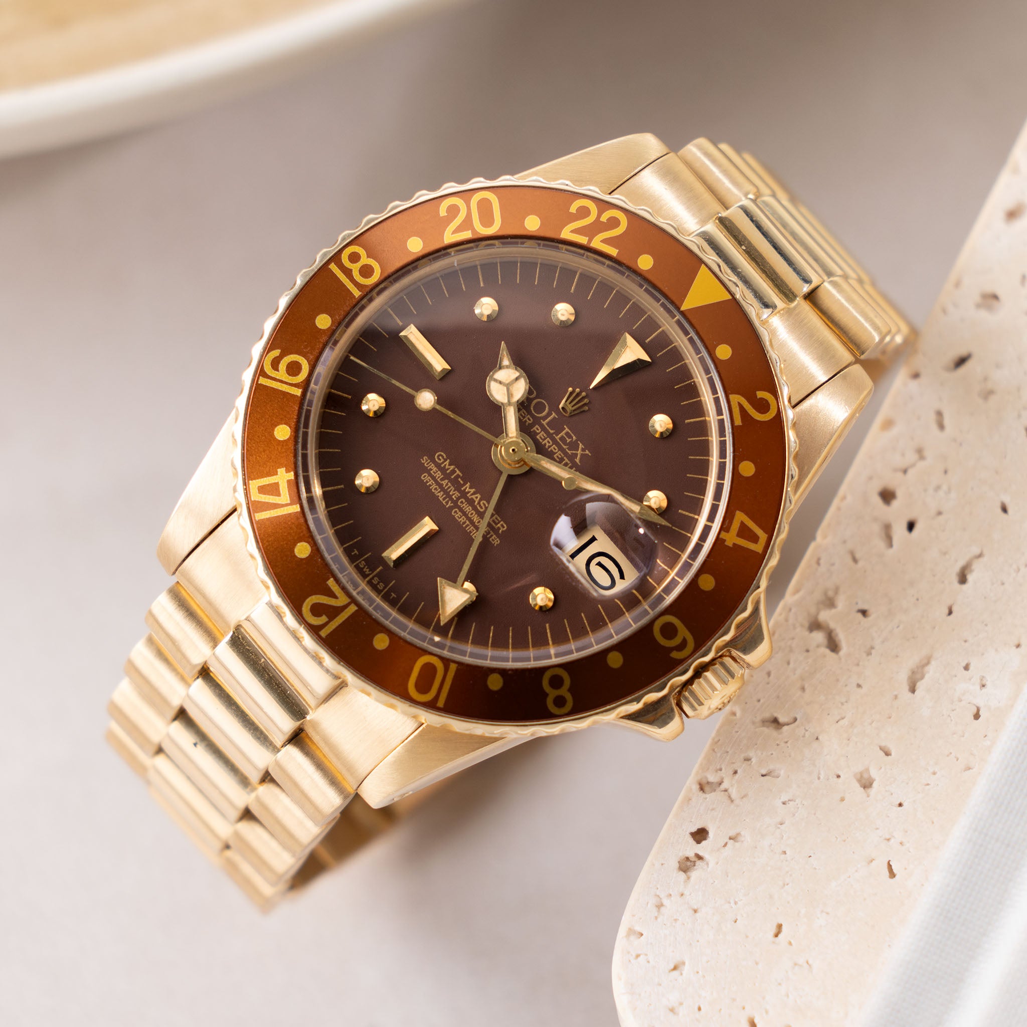 Rolex GMT-Master Root Beer Nipple Dial Matte Brown Dial Ref. 1675/8 with Rolex Service