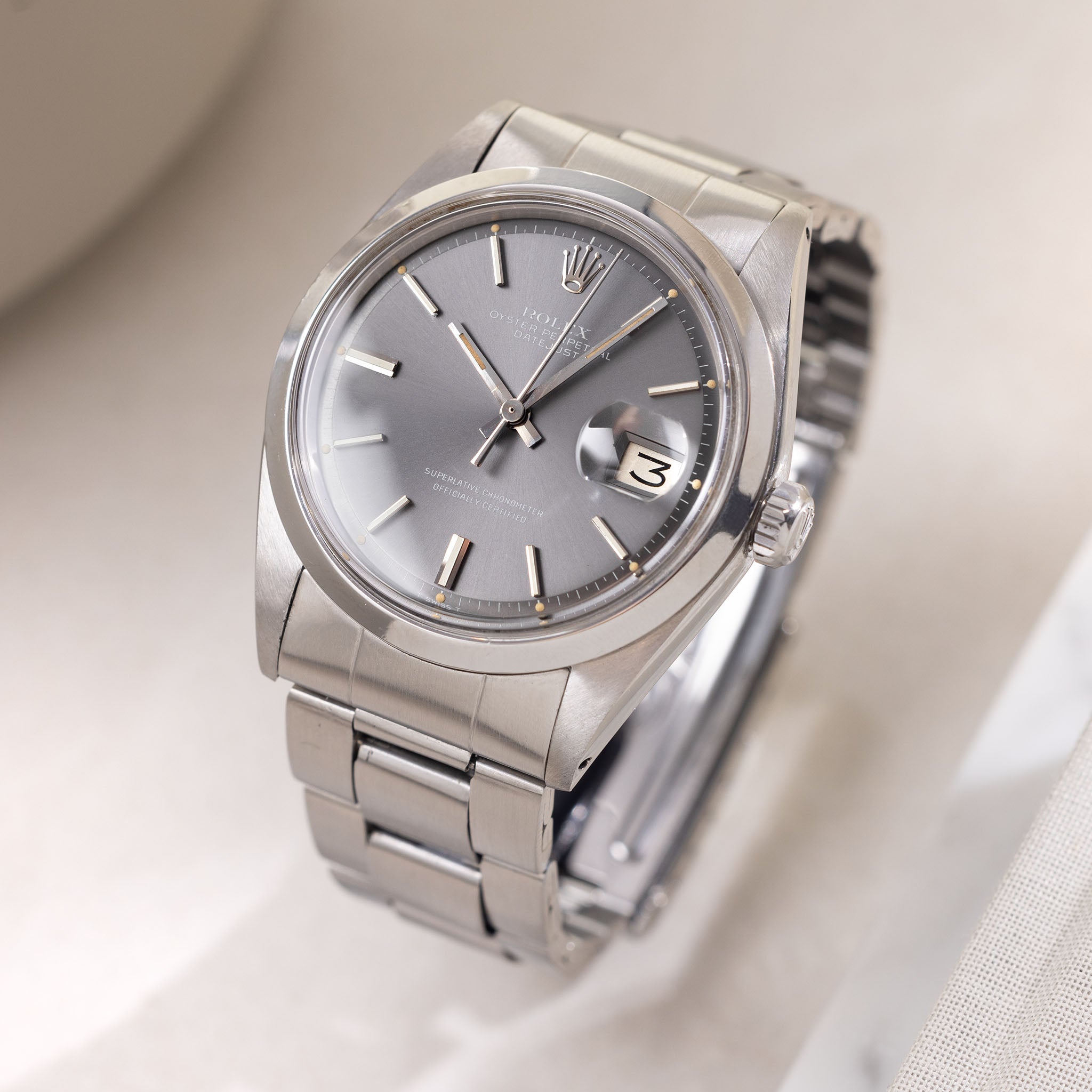 Rolex Datejust Grey Soleil Dial Ref. 1600