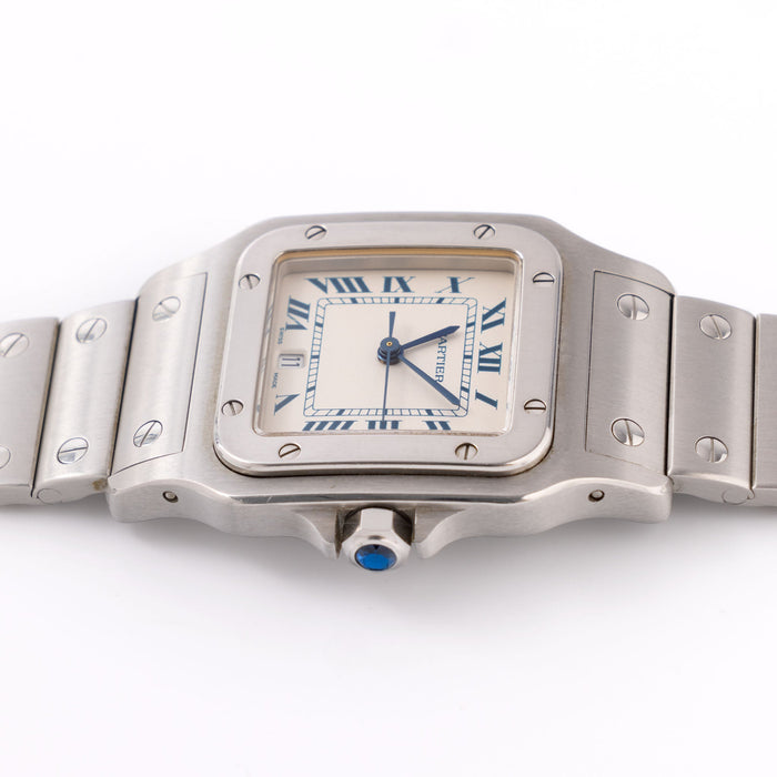 Cartier Santos Galbée cream dial blue numerals With Box and Papers Ref. 987901 main image 1