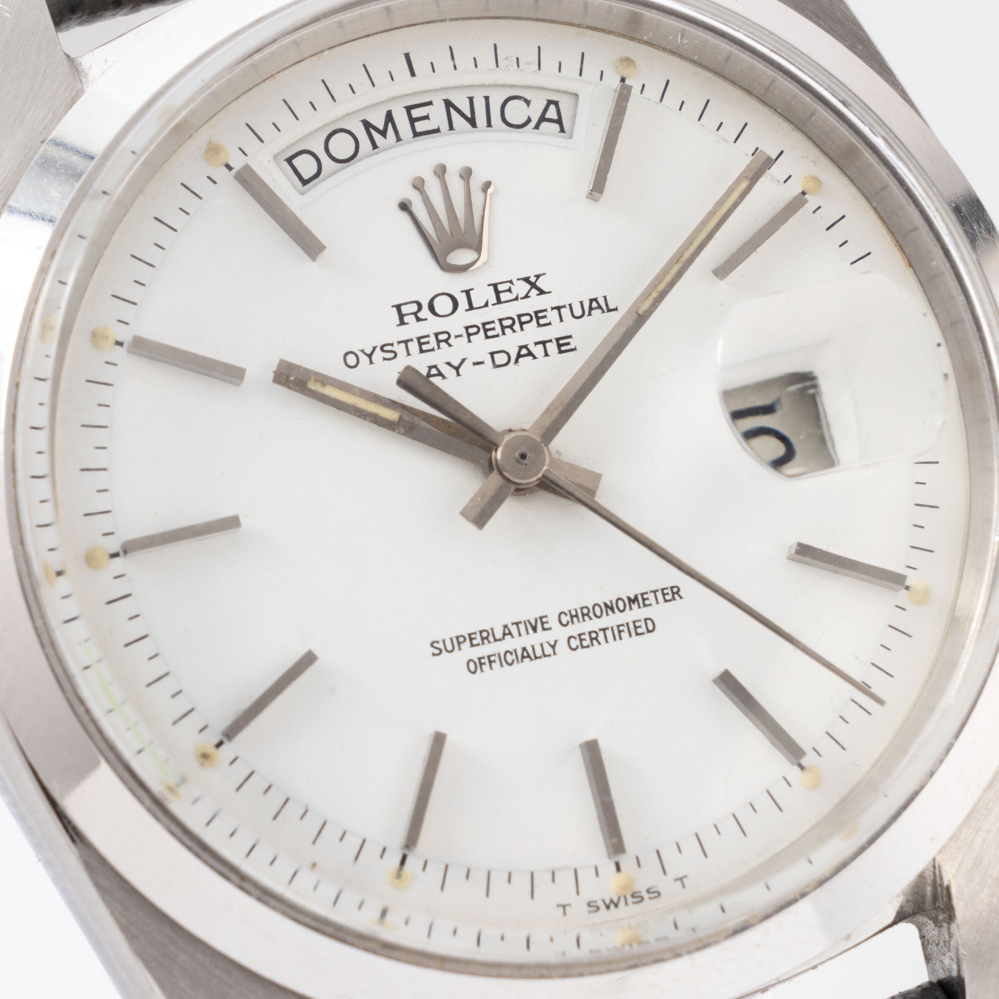 Rolex Day-Date in 18k White Gold "Double Dash" Dial Ref. 1802