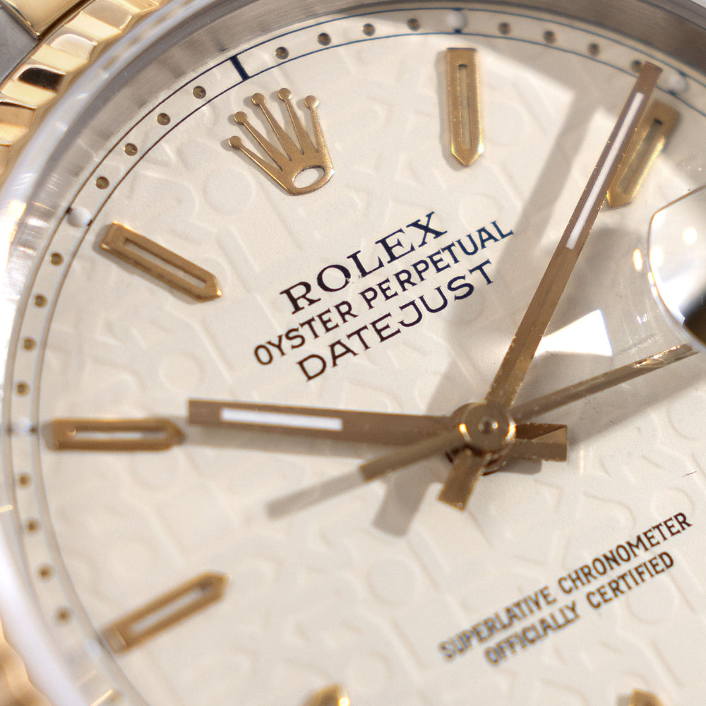 Computer Dial Rolex Datejust Steel and Gold Cream Computer Dial Ref. 16233