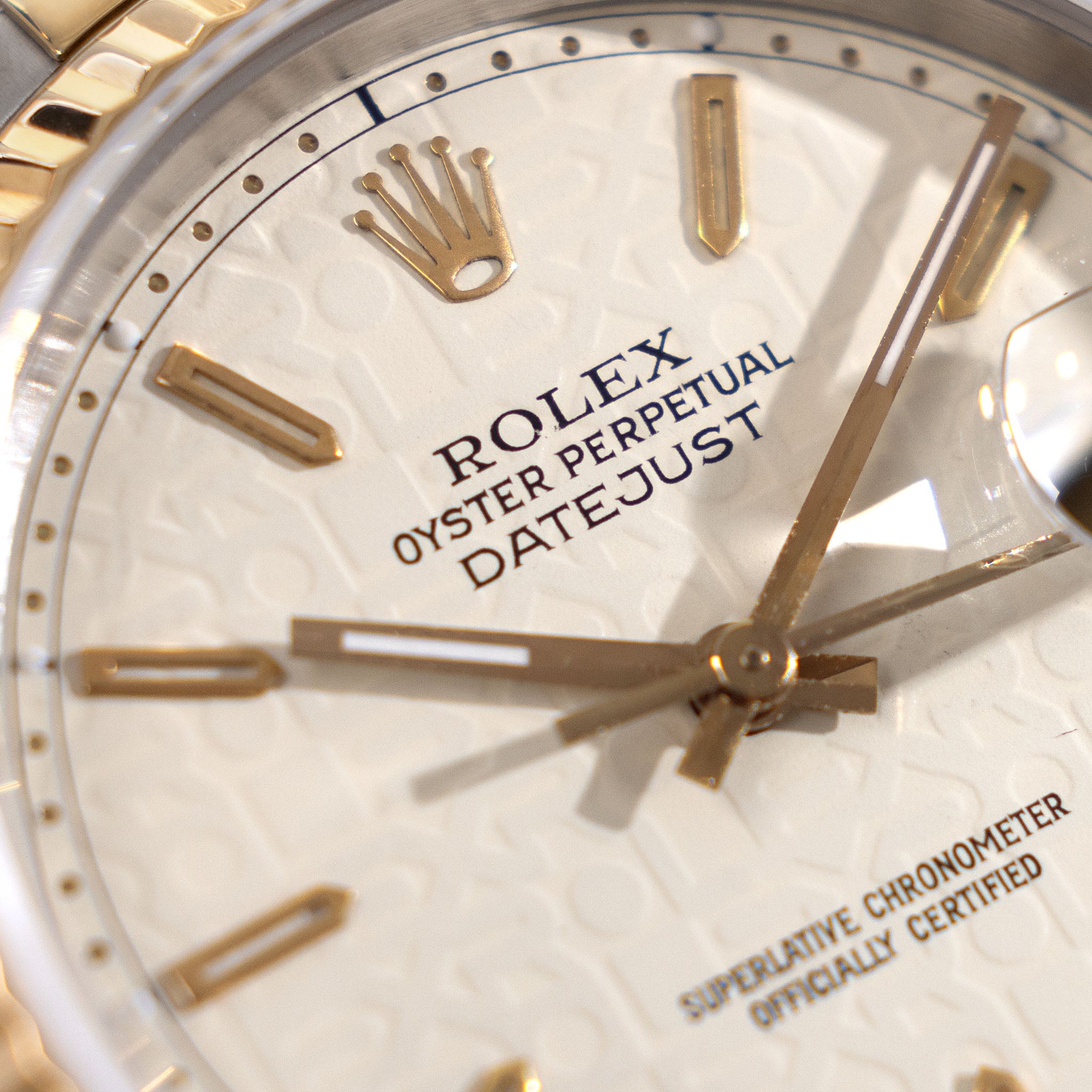 Rolex Datejust Steel and Gold Cream Computer Dial Ref. 16233