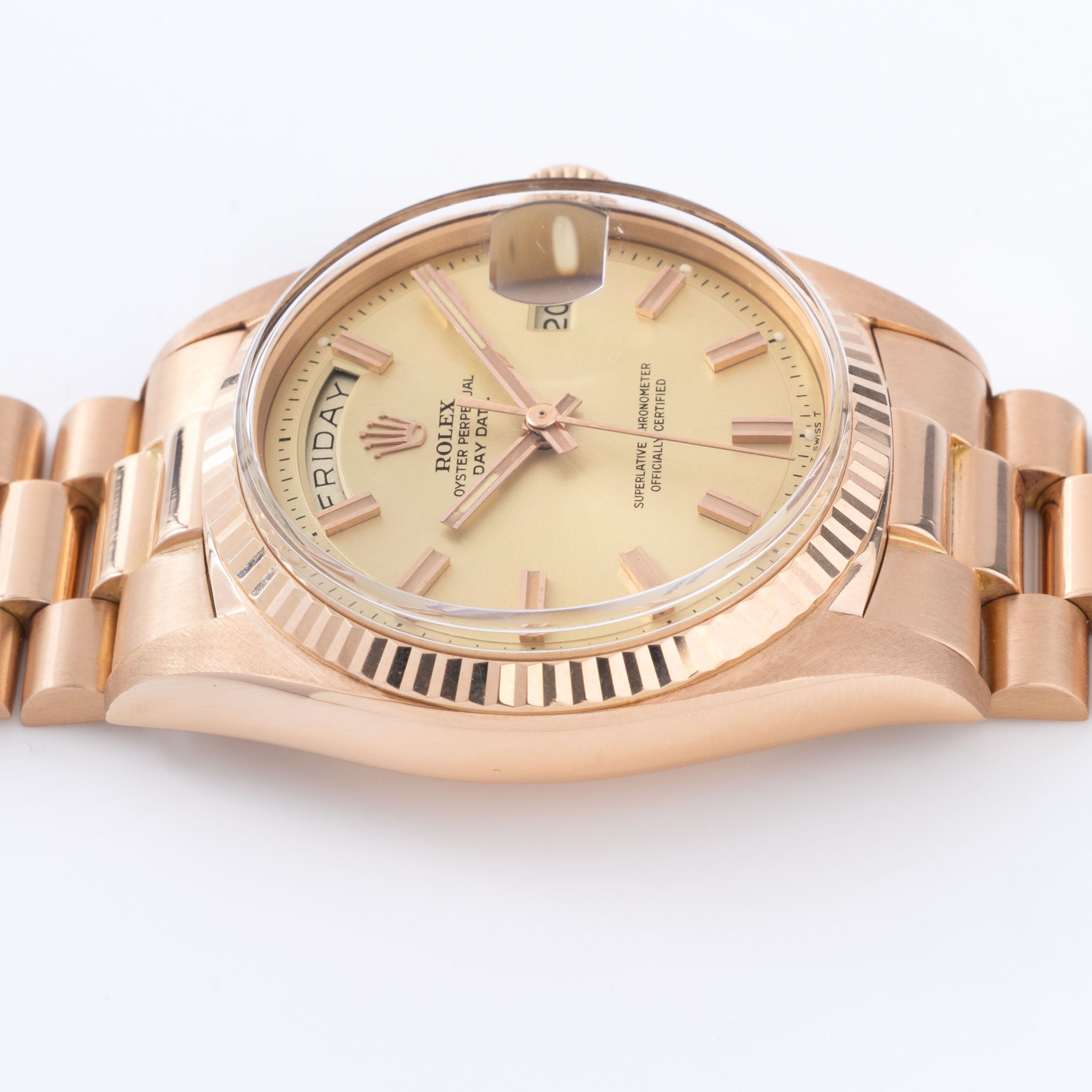 Rolex Day-Date "Wide Boy" Dial in 18k Pink Gold Ref. 1803