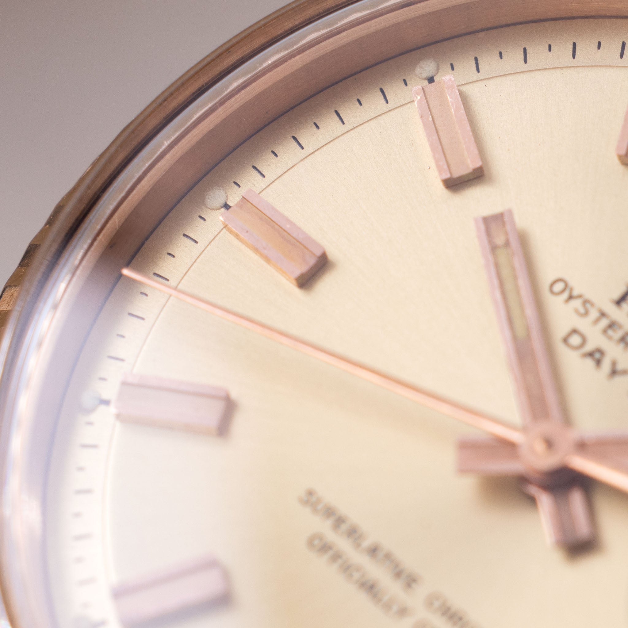 Rolex Day-Date "Wide Boy" Dial in 18k Pink Gold Ref. 1803