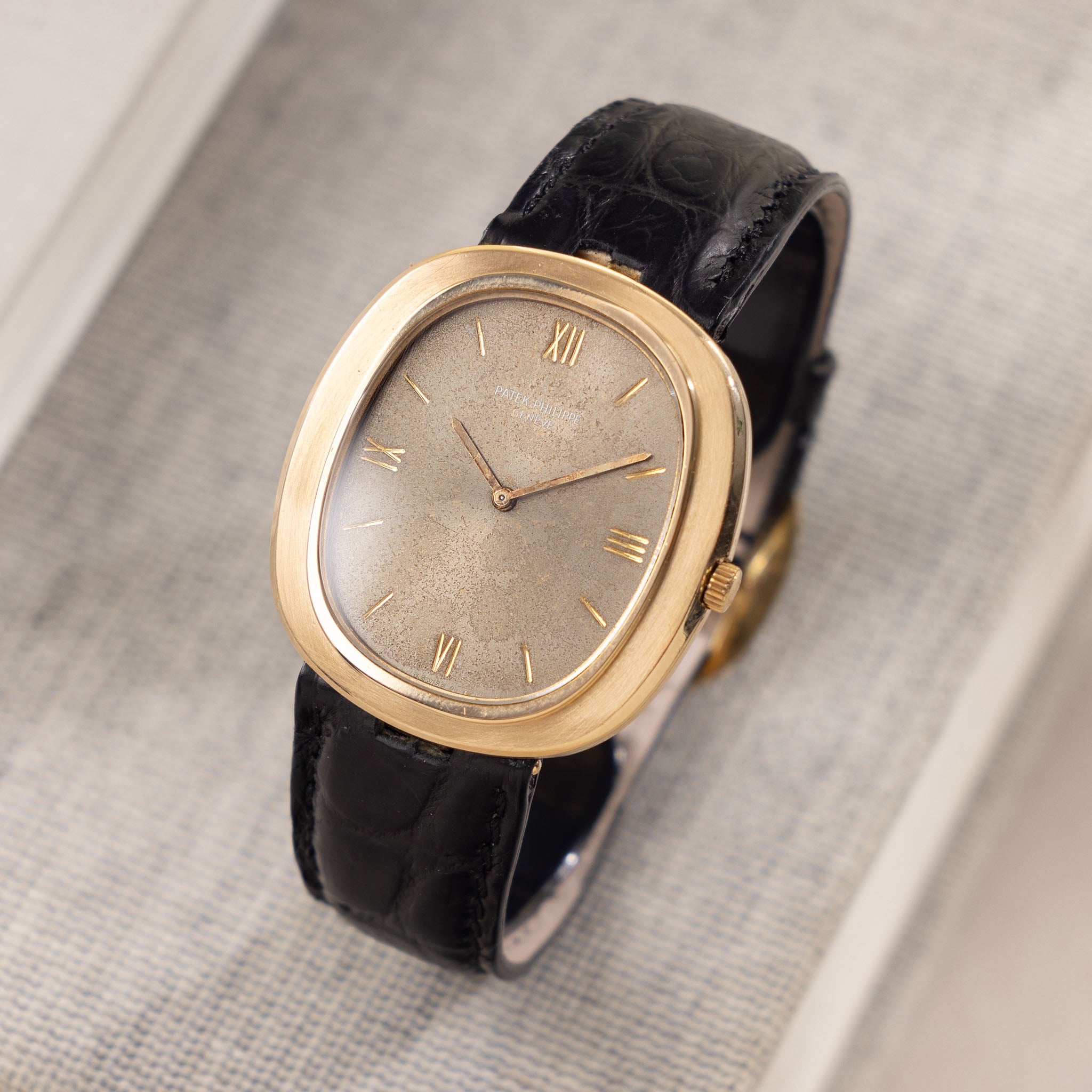 Patek Philippe “Grand Ellipse” in 18k Yellow Gold Tropical Dial Ref 3589