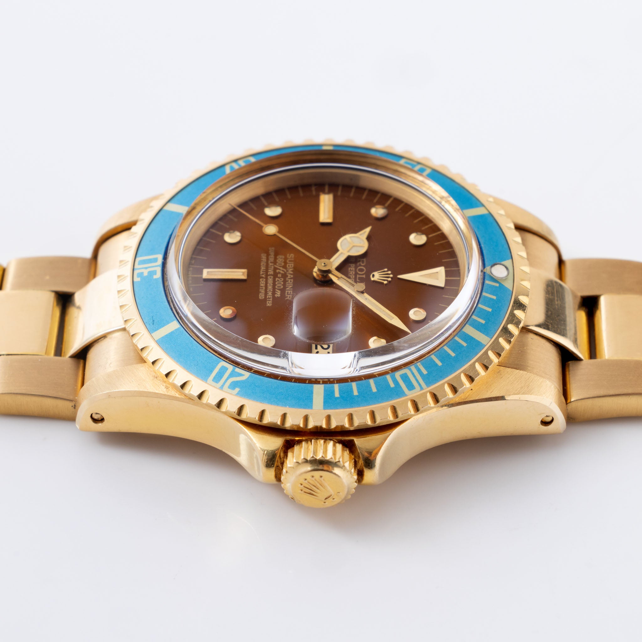 Rolex Submariner in 18k gold Tropical dial ref 1680/8 Golden Nugget