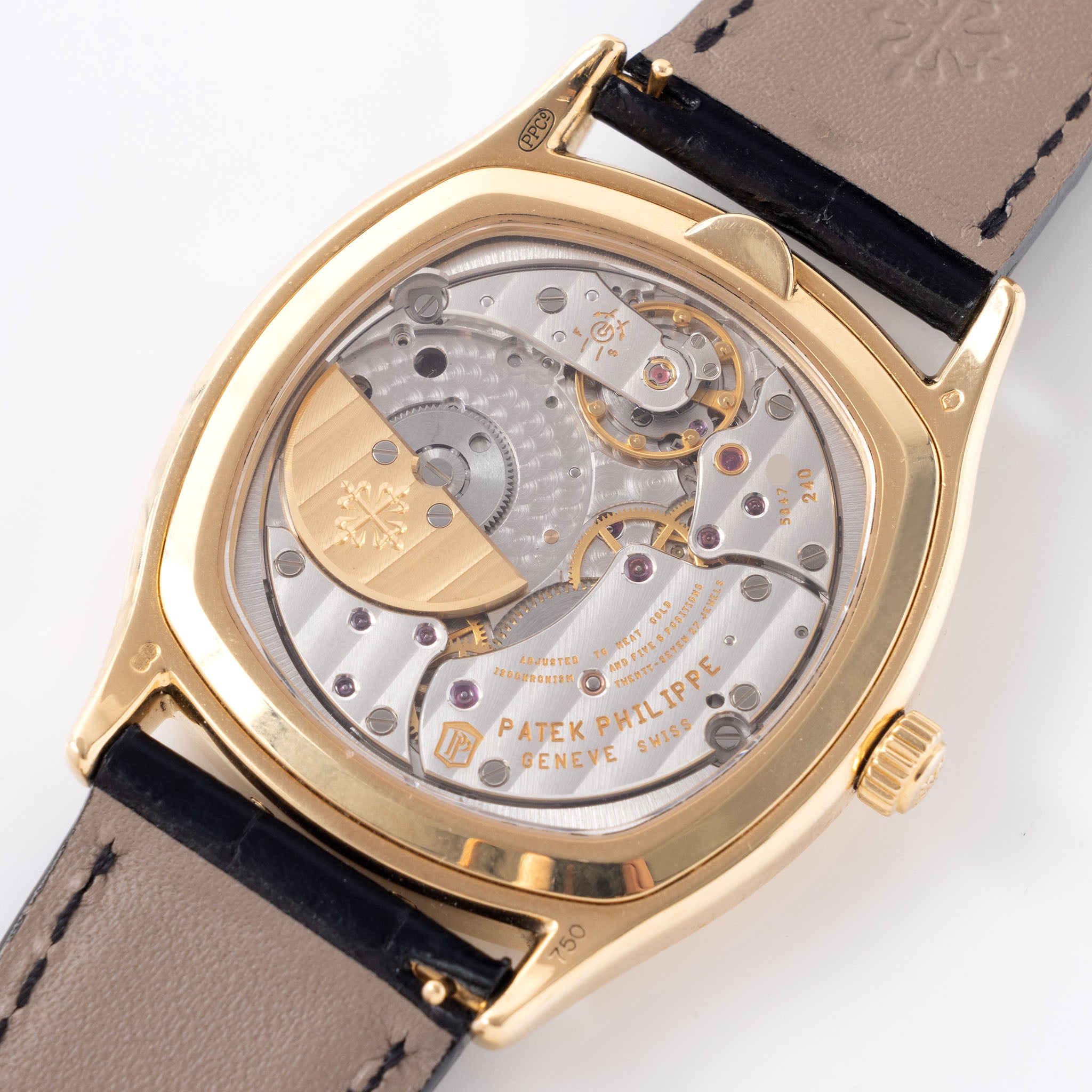 Patek Philippe Cushion Shaped Perpetual Calendar in 18k Yellow Gold Re