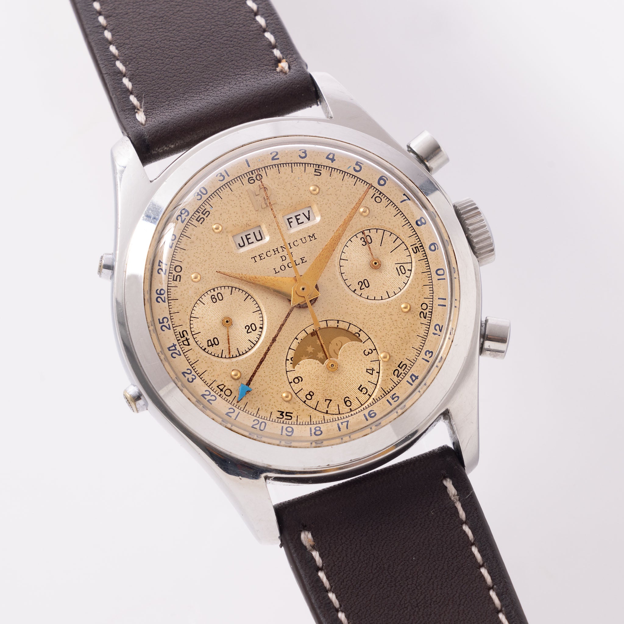 Technicum Le Locle Triple Date Moonphase Chronograph “Datocompax” School Watch