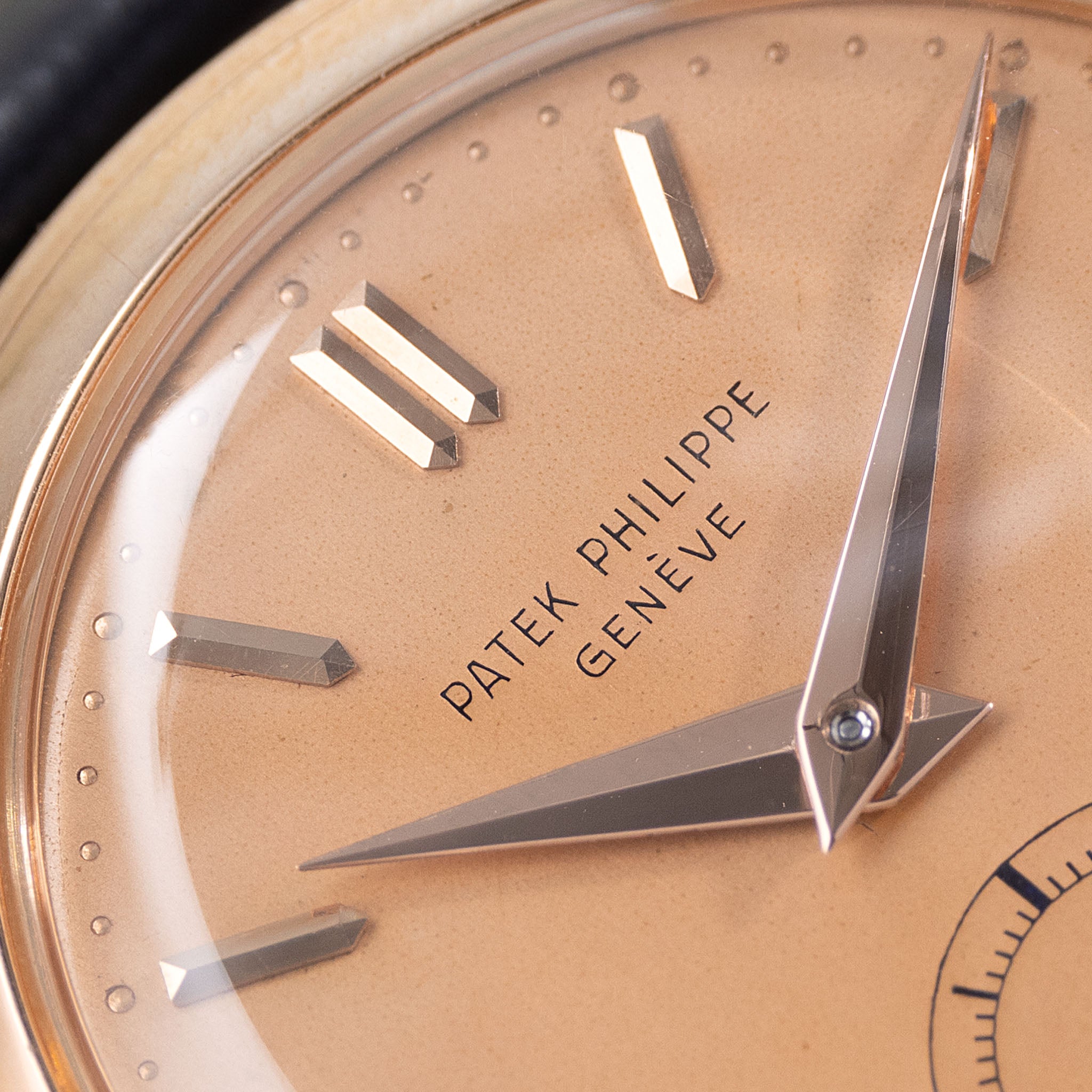 Patek Philippe Calatrava in 18k Rose Gold Ref. 2455R Padellone Salmon Dial and Patek Service