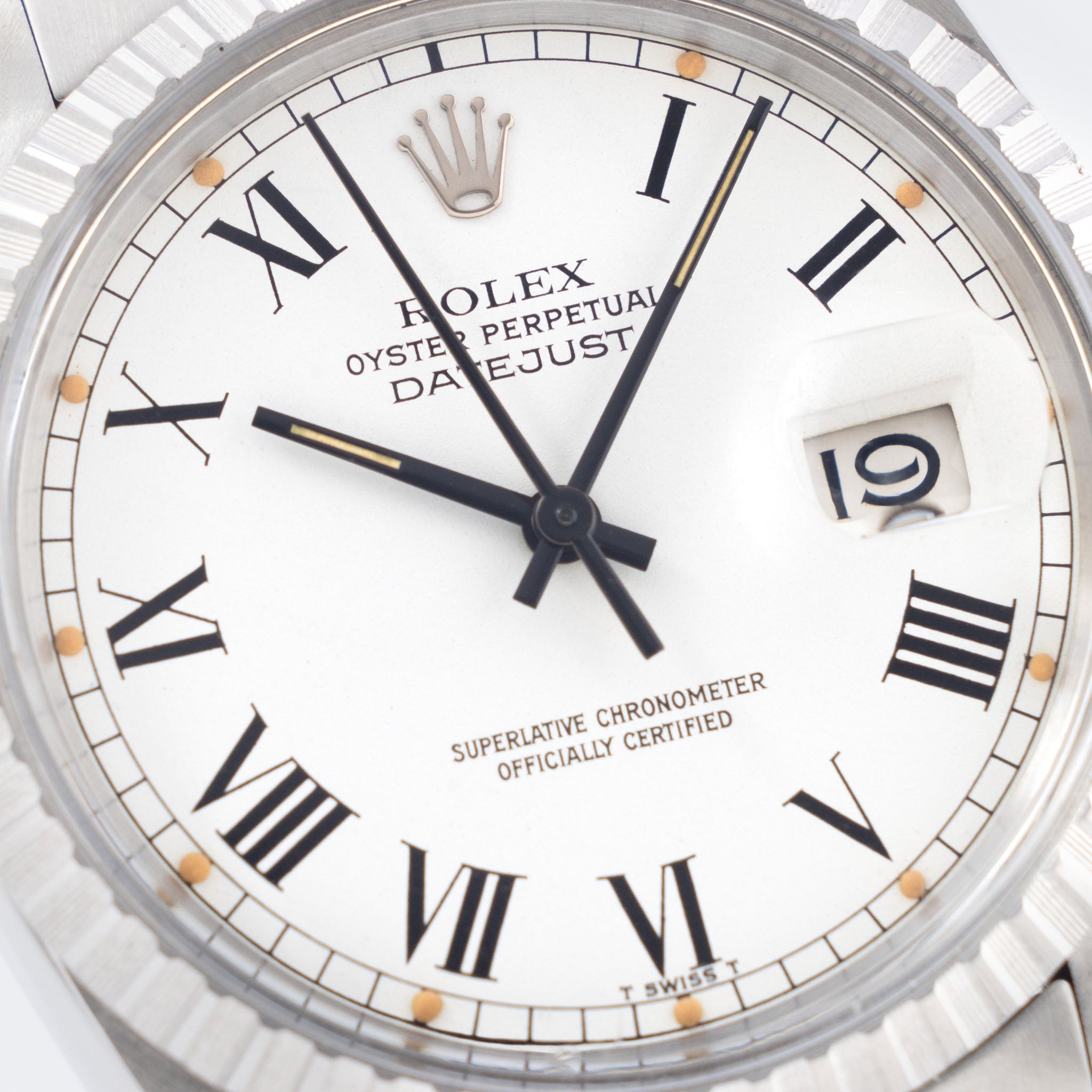 Rolex Datejust White Buckley Dial Ref. 16030 “Pumpkin Patina”