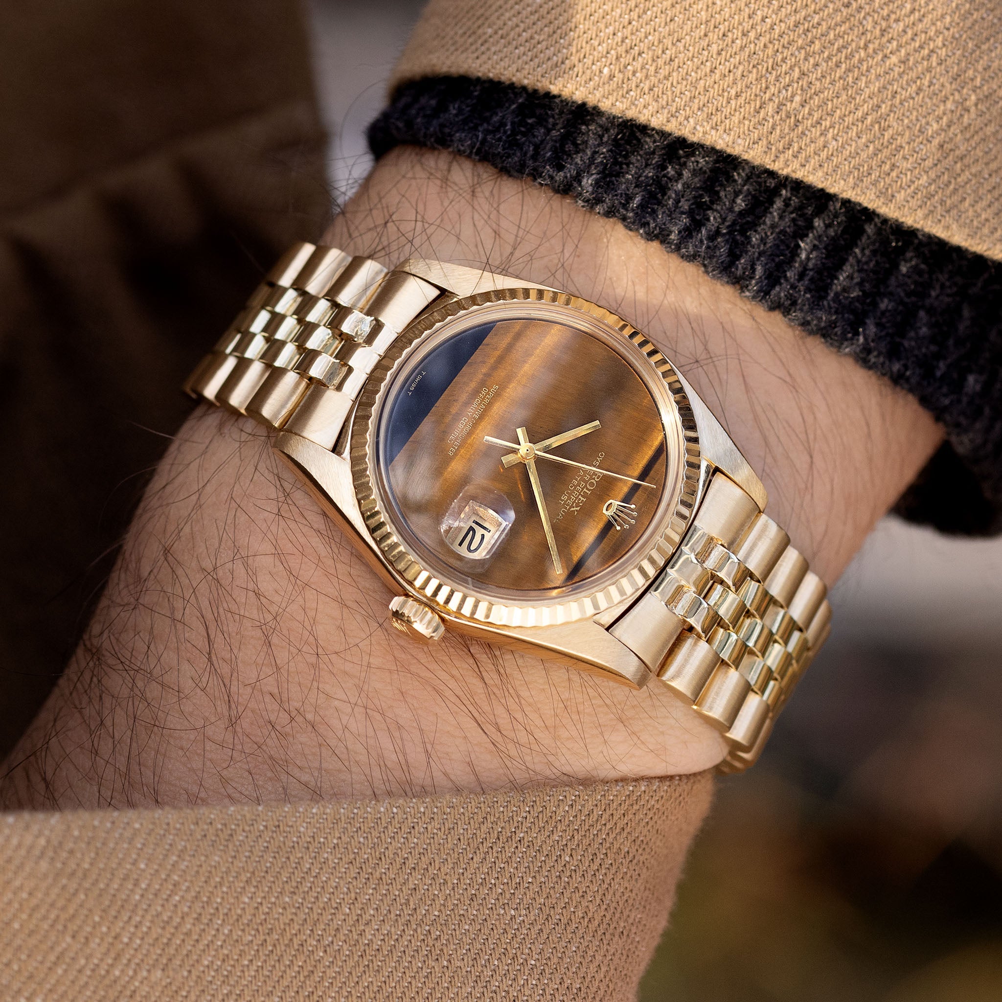 Rolex  Datejust 1601 /8 Tiger Eye in 18k yellow gold