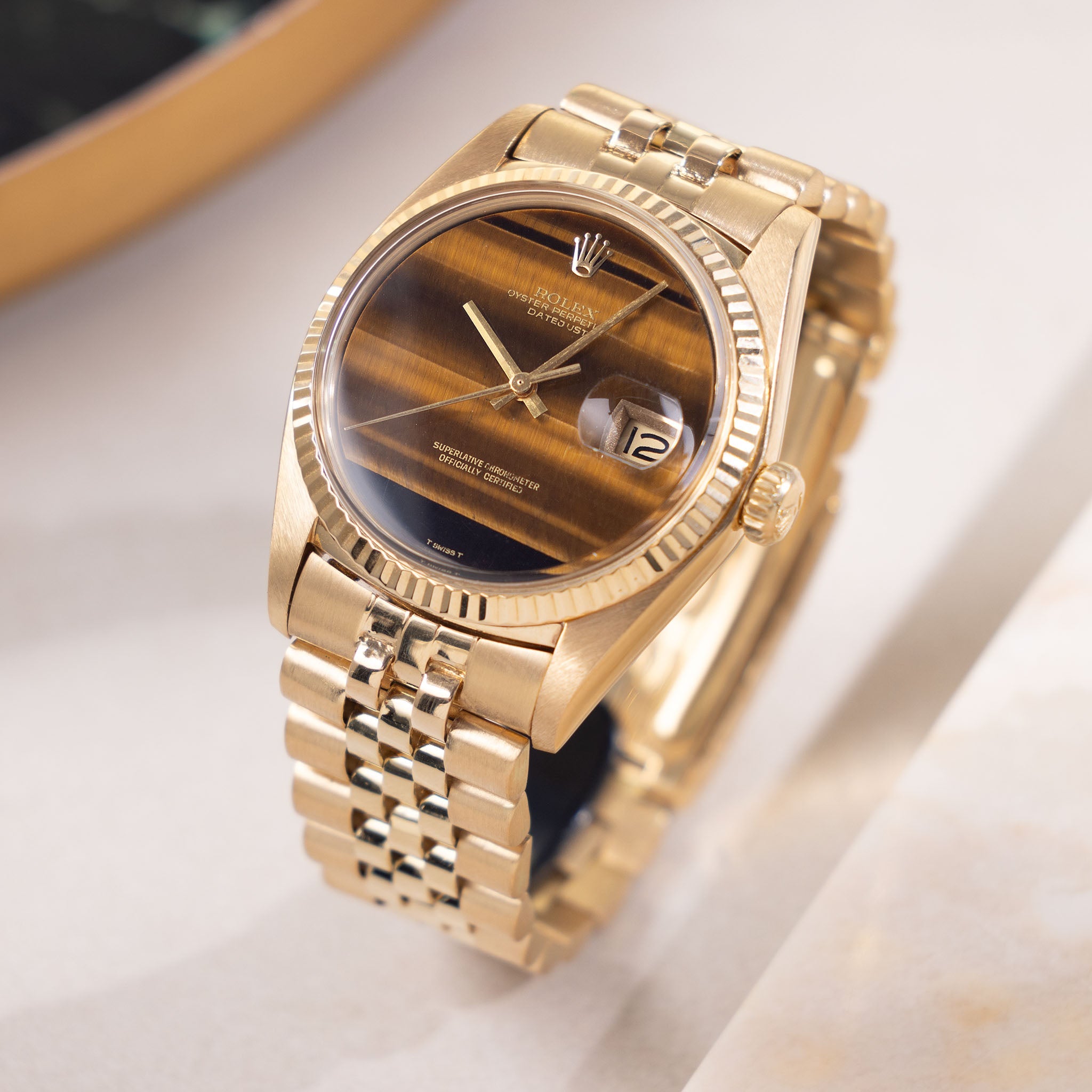 Rolex  Datejust 1601 /8 Tiger Eye in 18k yellow gold