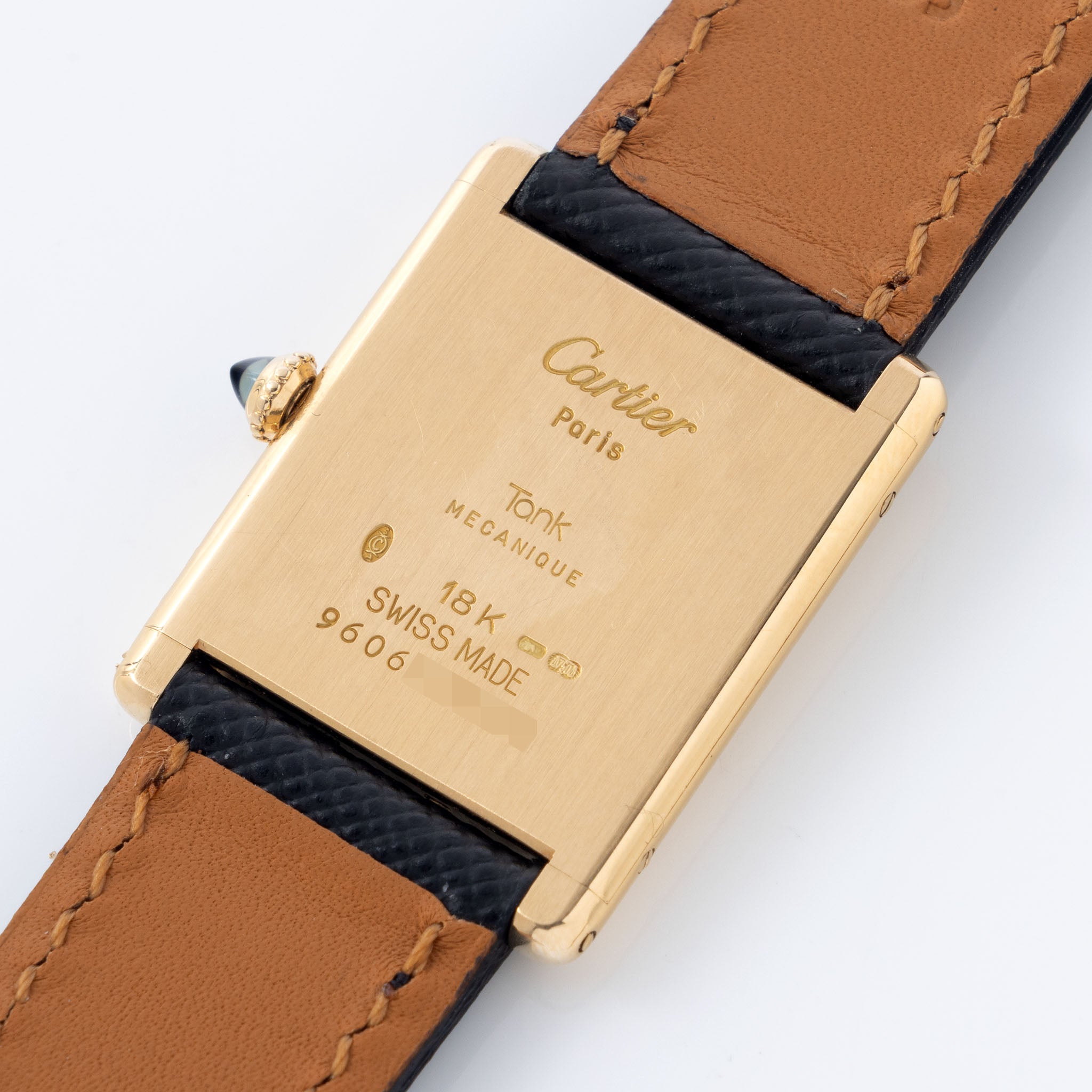 Cartier Tank Louis Manual Wound Ultra Thin in 18K Yellow Gold Silver "Guilloché" Dial Ref. 96065