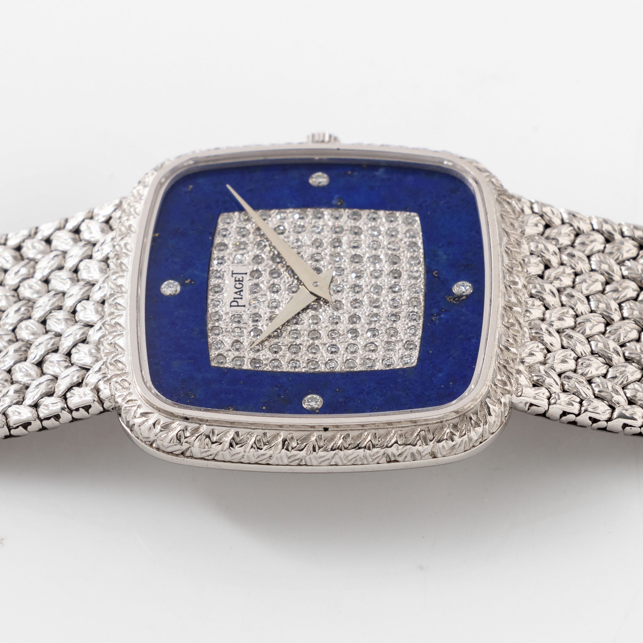 Piaget Tradition in 18K White Gold "Lapis Lazuli Pavé" Dial Ref. 9771 D2