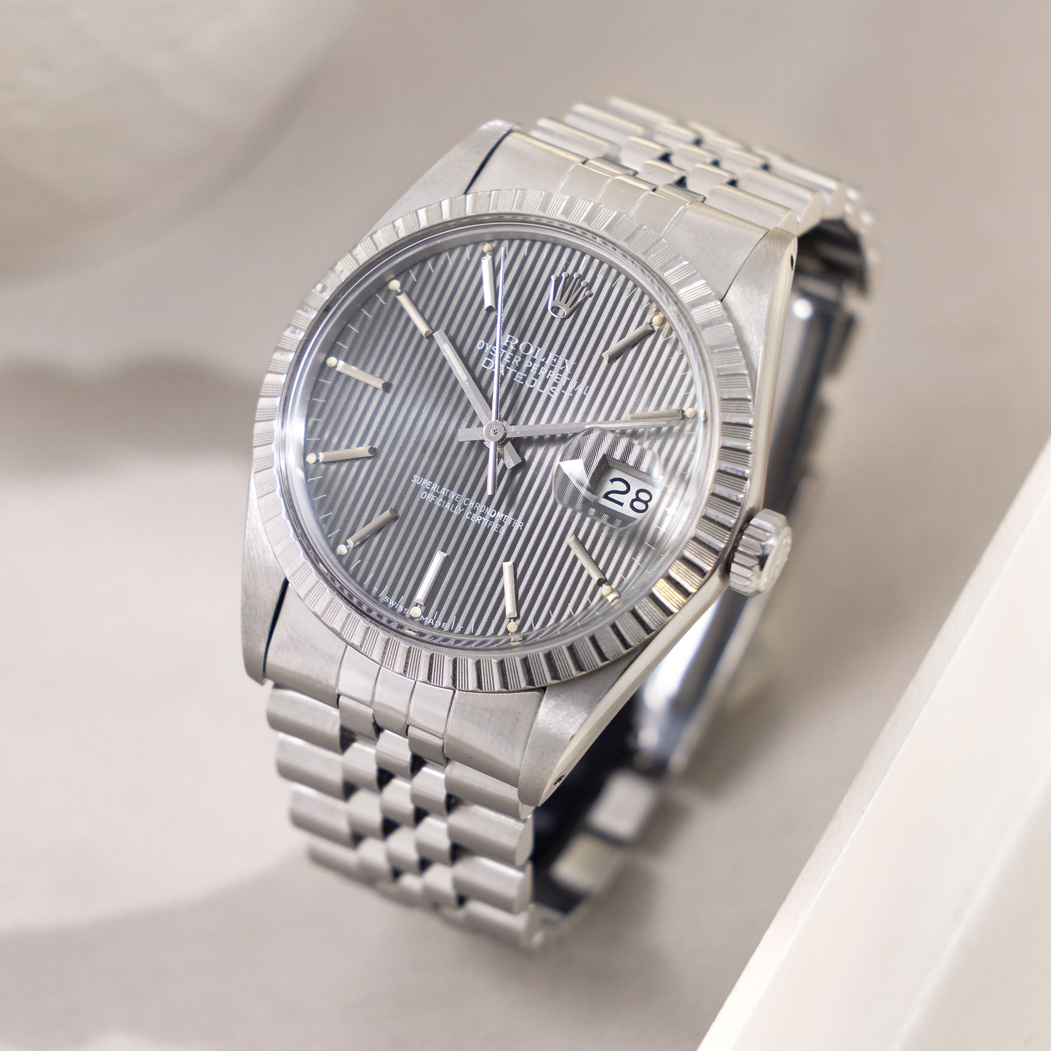 Rolex Datejust Ref. 16030 Grey Tapestry Dial