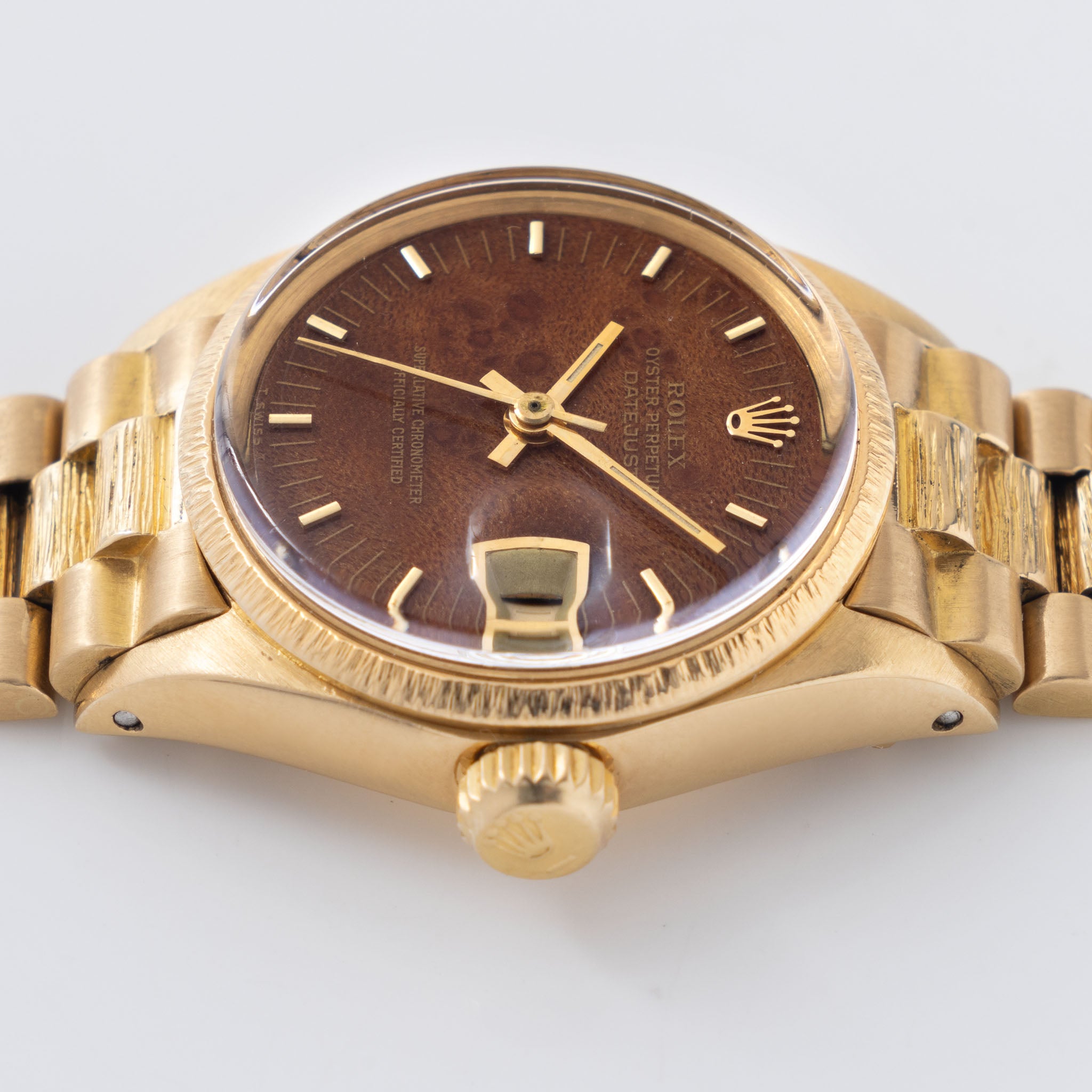 Rolex Ladies Datejust "Bark" Finish Wood Dial ref. 6527