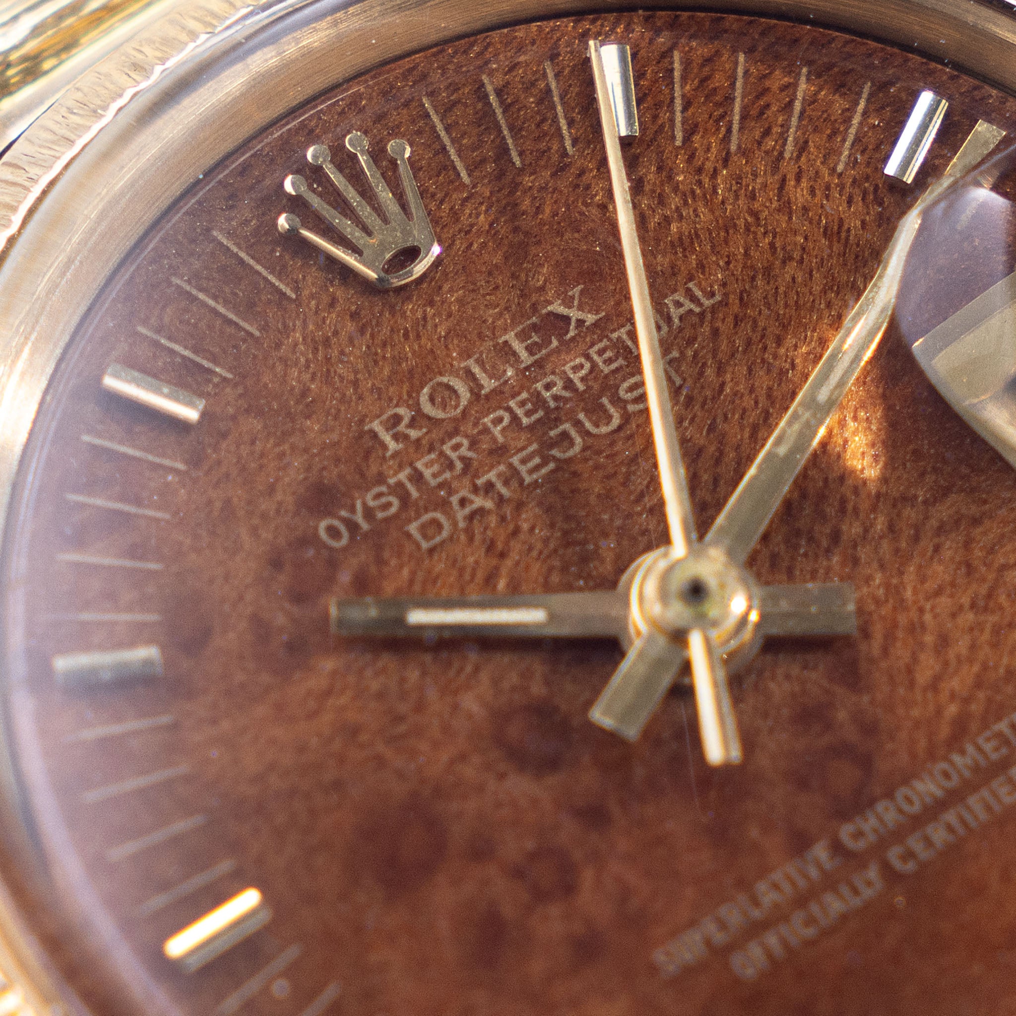 Rolex Ladies Datejust "Bark" Finish Wood Dial ref. 6527