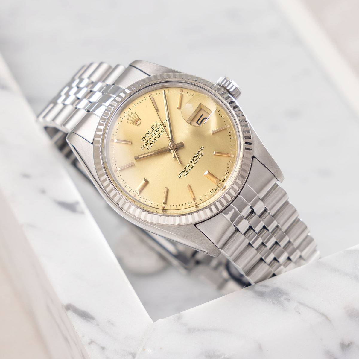 Champagne Racing Dial Rolex Datejust Champagne Dial Ref. 16014