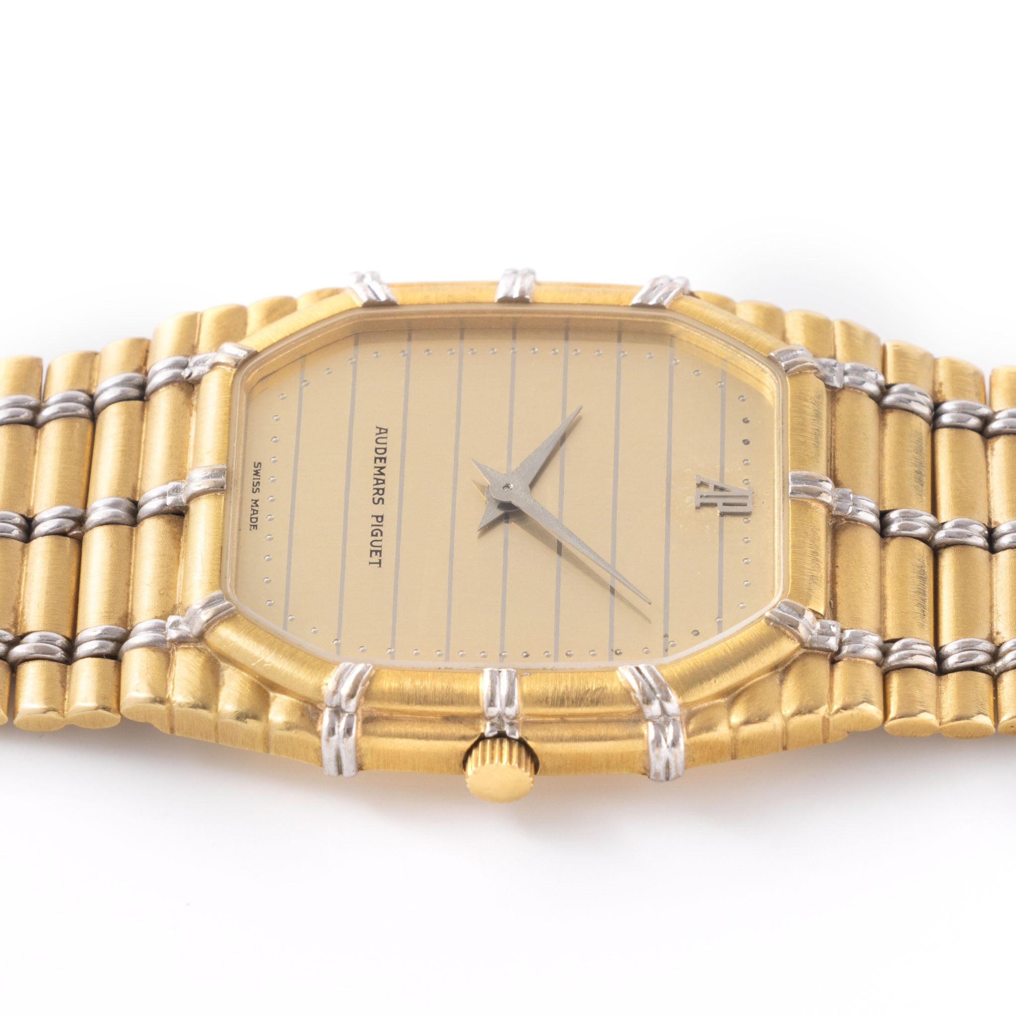 Audemars Piguet Two-Tone "Bamboo" Quartz 18K Yellow & White Gold