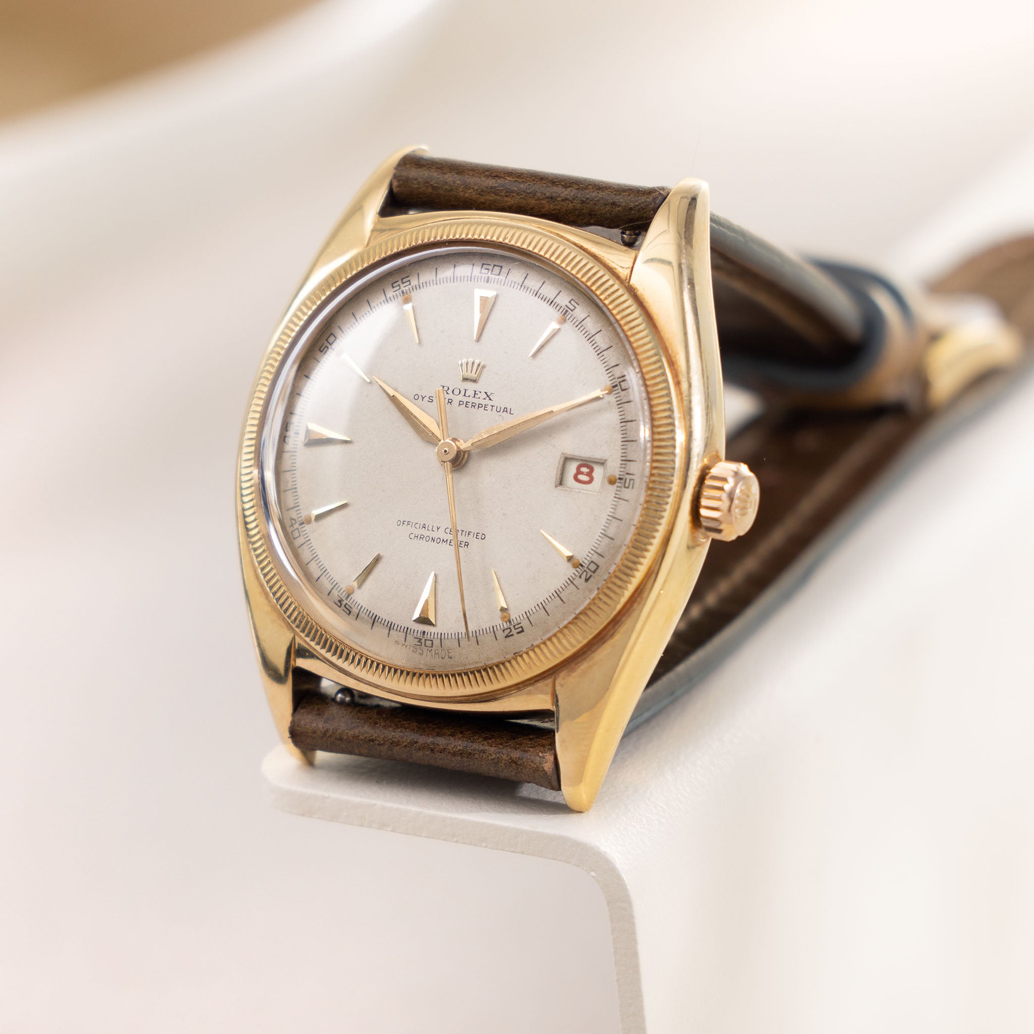 Rolex Oyster Perpetual Ovettone in 18K Yellow Gold Ref. 6075