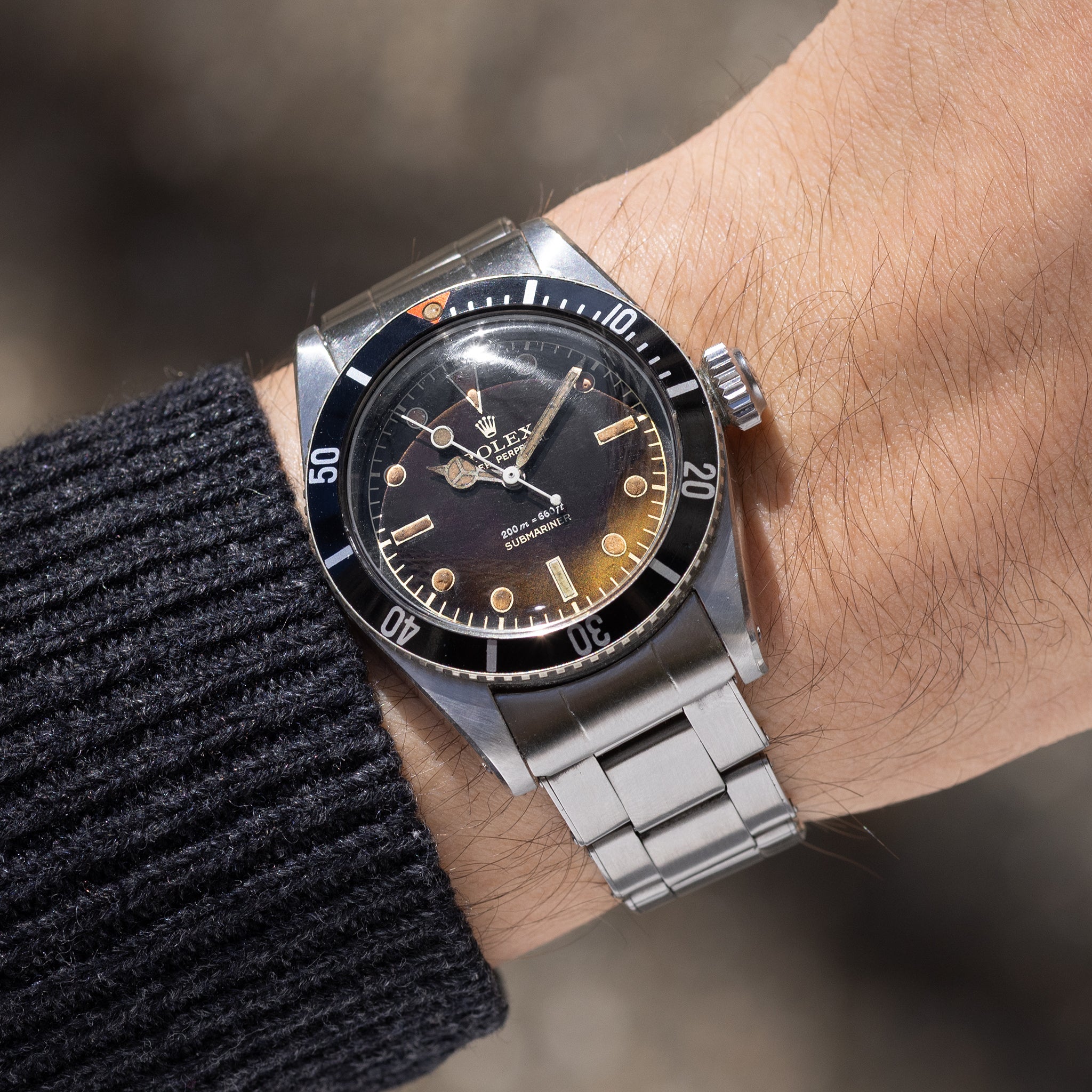 Rolex Submariner 6538 “Big crown” Tropical 2 liner dial
