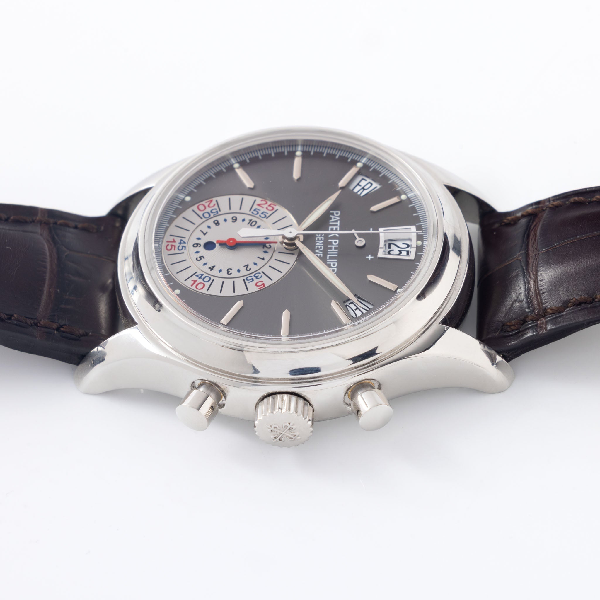 Patek Philippe Annual Calendar Flyback Chronograph 5960P in Platinum Execution Grey dial Full Set