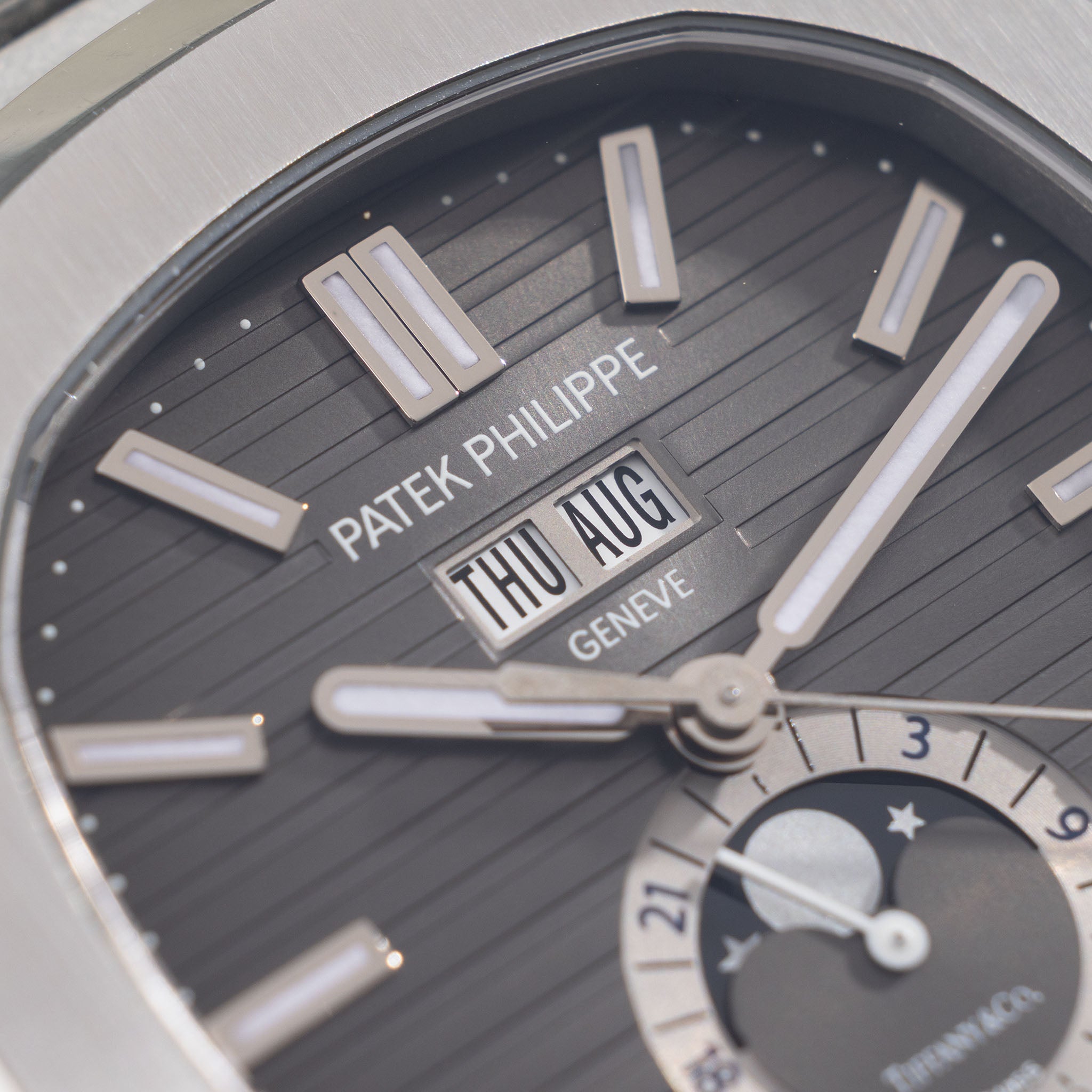 Patek Philippe Nautilus 5726A Annual Calendar retailed by "Tiffany & Co" New York Full Collectors Set