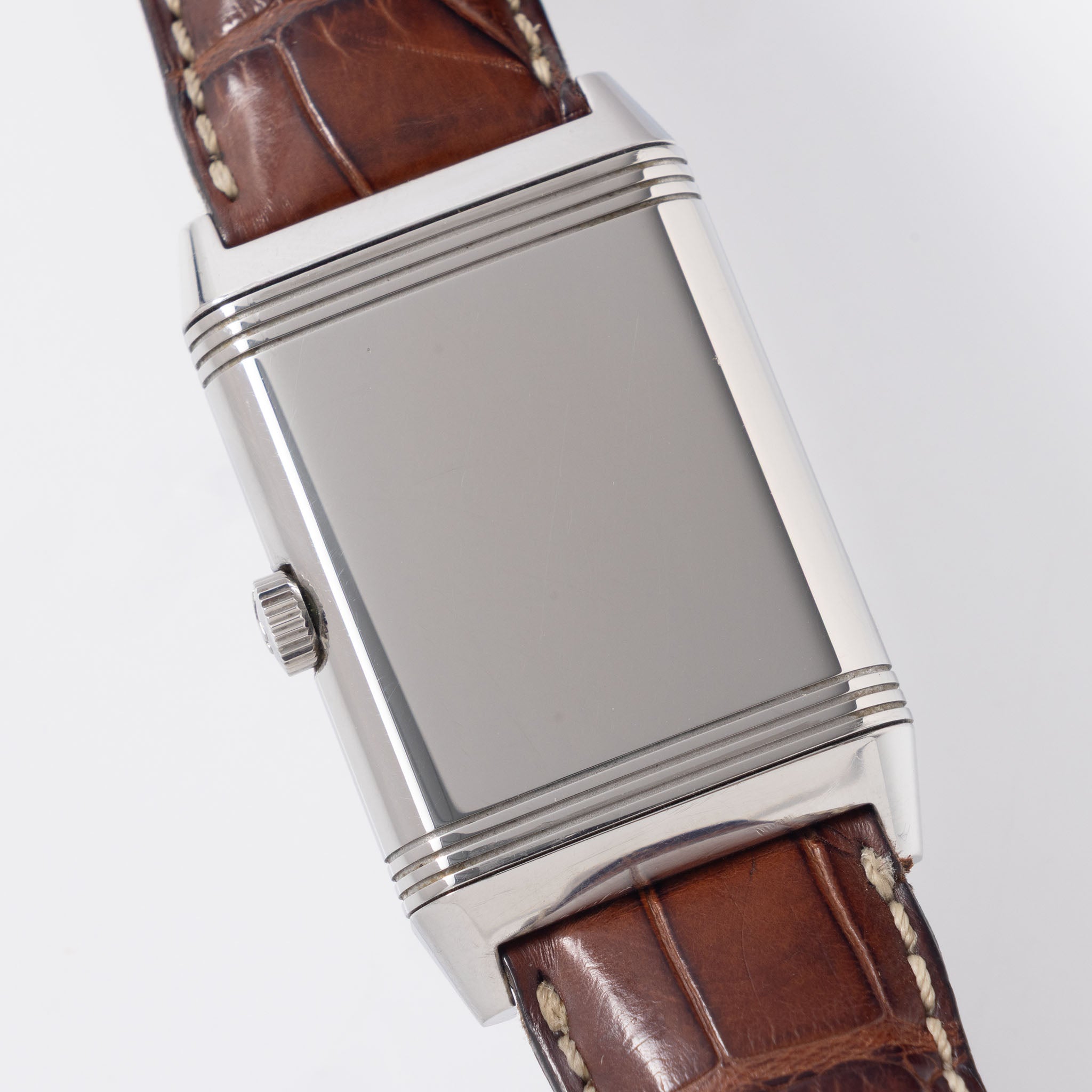 Jaeger LeCoultre Reverso “Grande Taille” Two-Tone Silver Dial ref. 270.8.62 Box and Papers Set