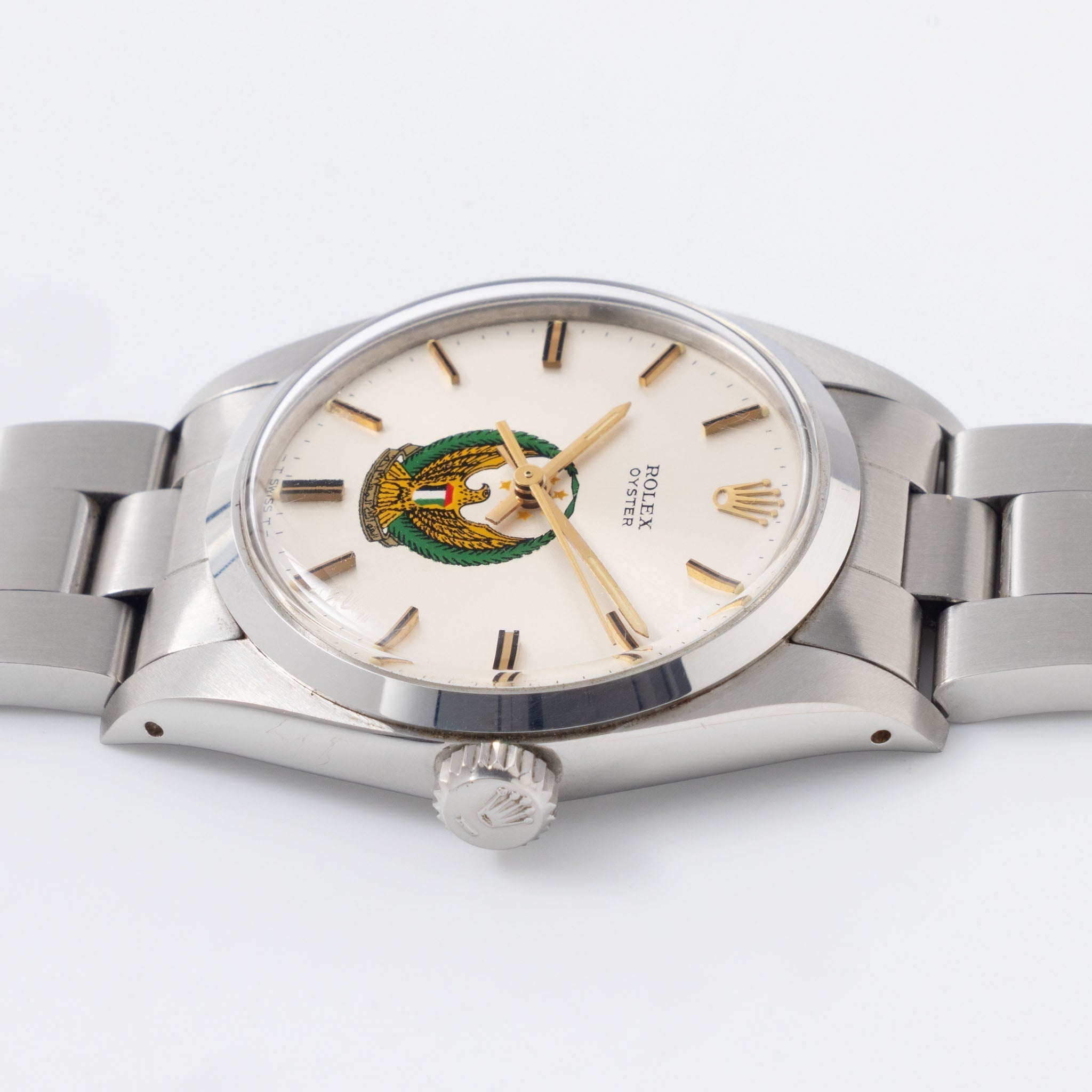 Rolex Oyster Silver UAE logo dial ref 6426