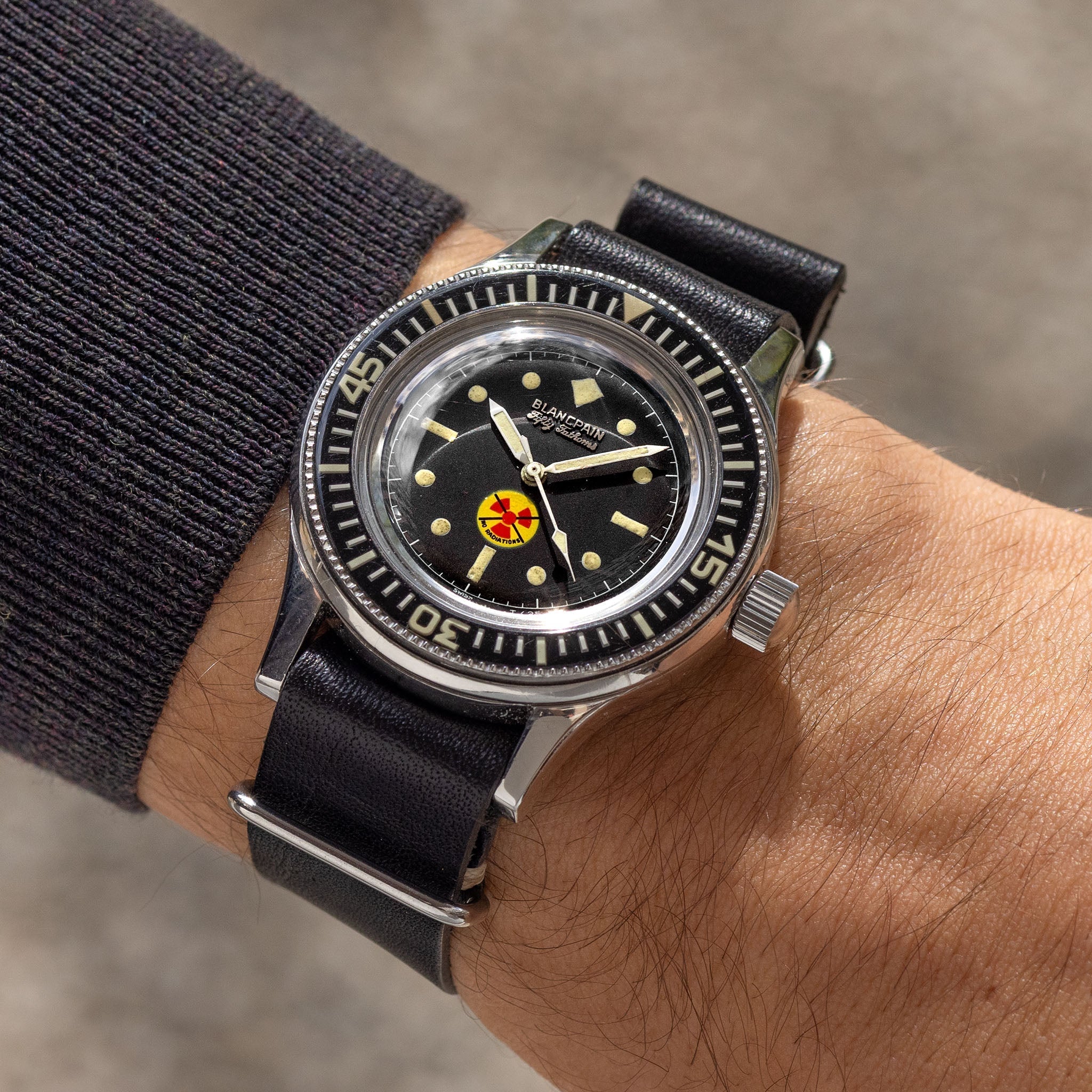 Blancpain Fifty Fathoms No-Rad Bundeswehr Dive Watch with Blancpain Heritage Restoration