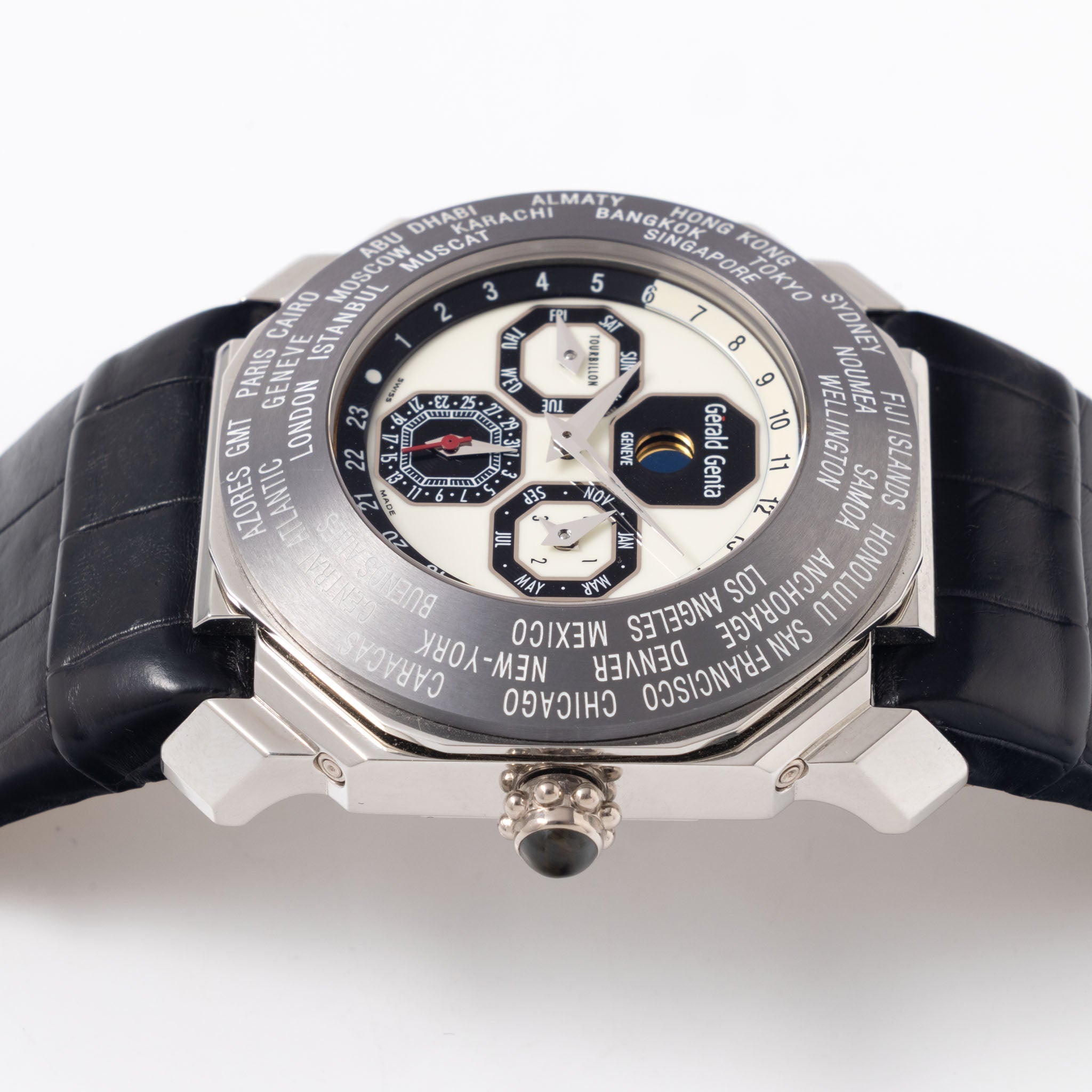 Gérald Genta Octo Perpetual Calendar Moonphase World-time GMT Tourbill