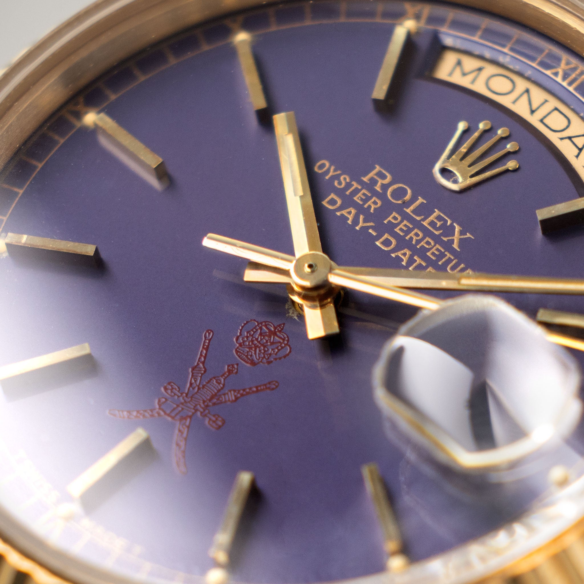 Rolex Day-Date 18038 Purple  Khanjar dial from original owner’s family with Provenance