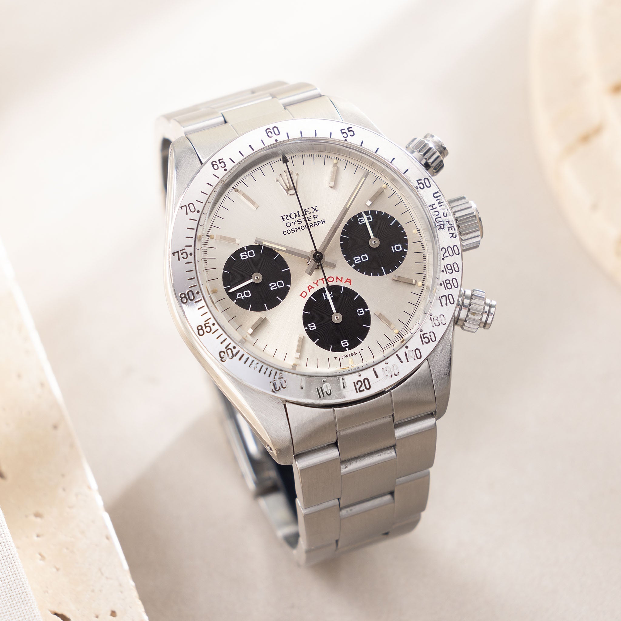 Rolex Cosmograph Daytona ref. 6265 Big Red Panda Silver Dial