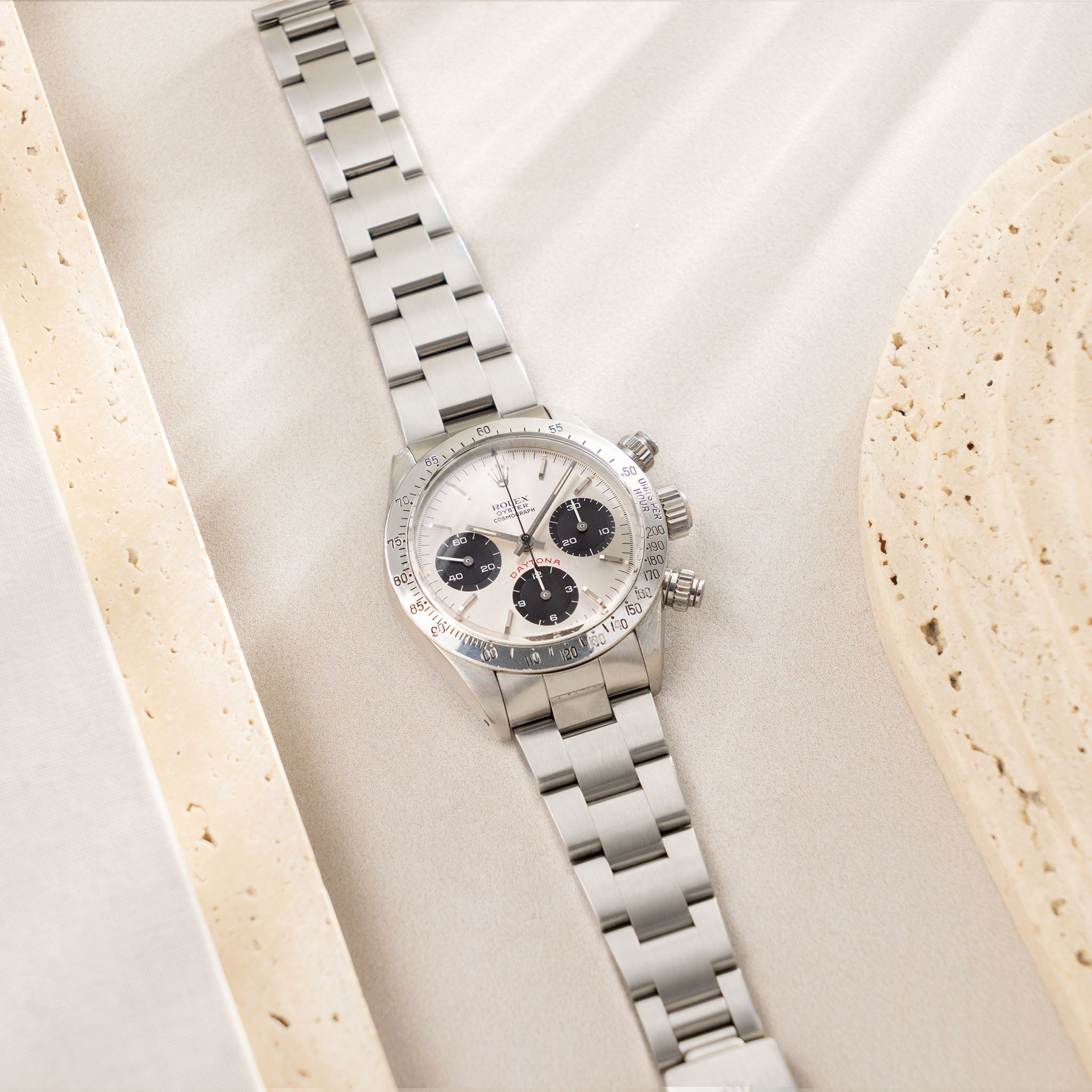 Rolex Cosmograph Daytona ref. 6265 Big Red Panda Silver Dial 