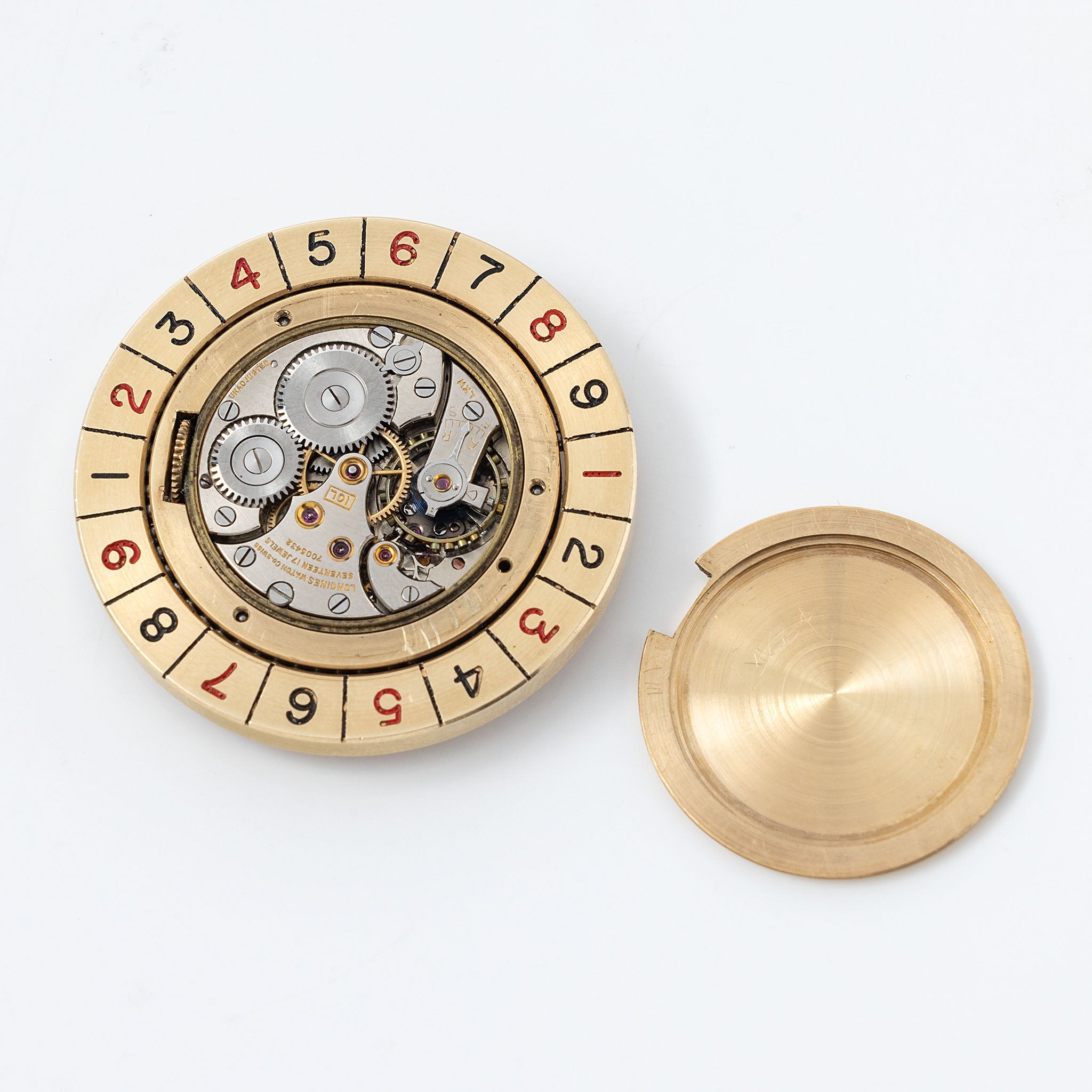 Longines Roulette Pocket Watch in 14k Yellow Gold 