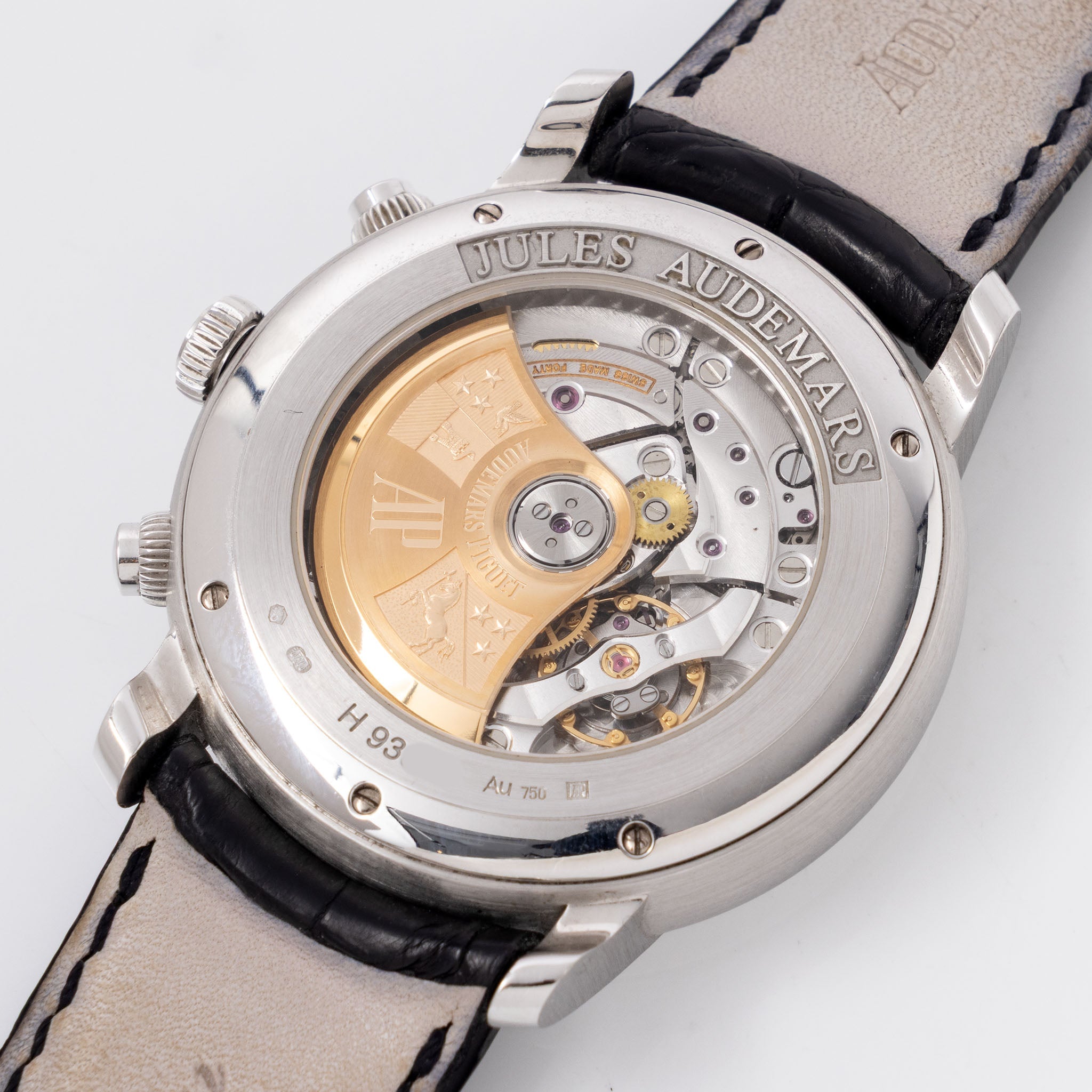 Audemars Piguet Jules Audemars Chronograph in 18k White Gold Cream Dial with Original Warranty and Register Booklet ref. 26100BC