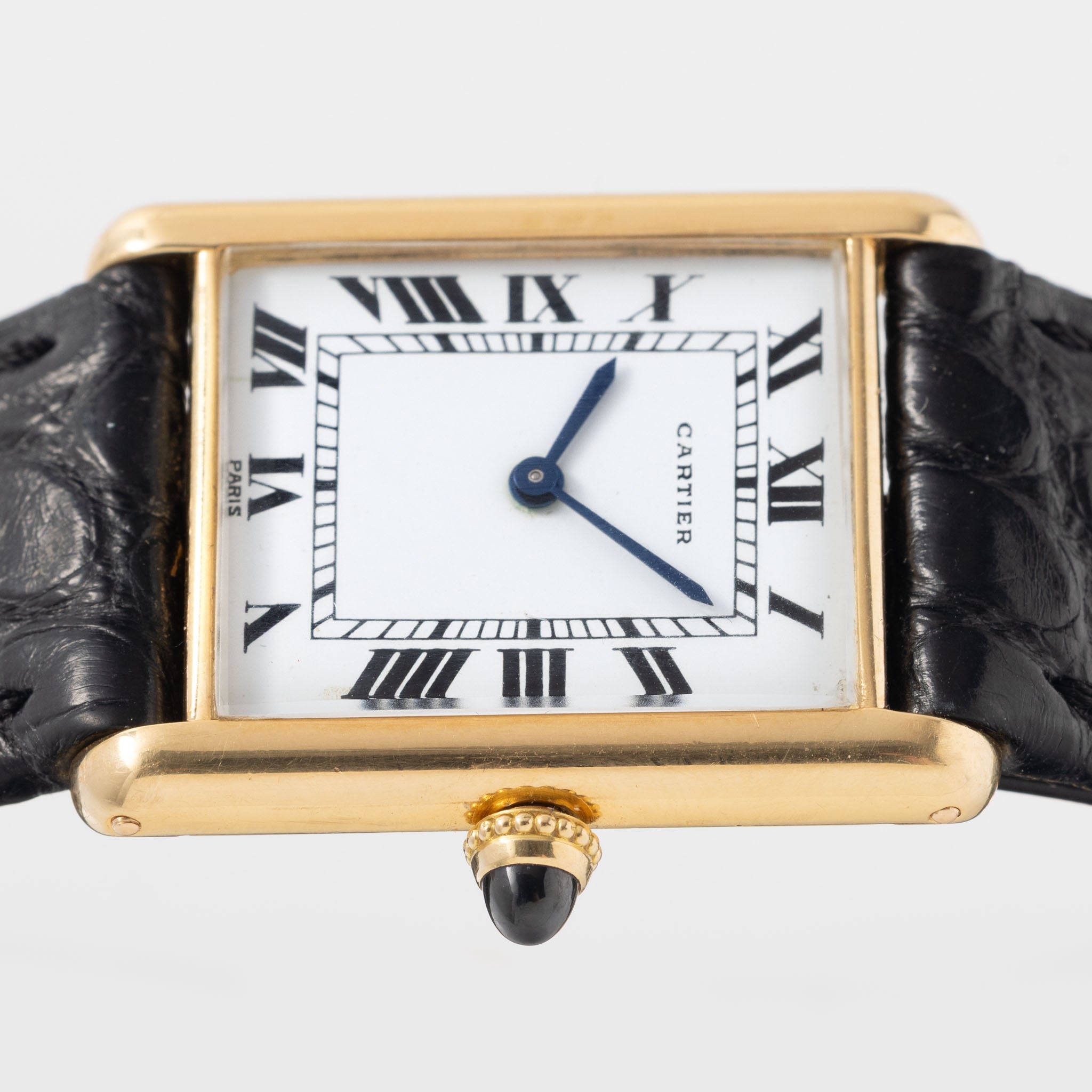 Cartier Tank Louis Rare Jaeger Movement in 18k yellow gold Paris Dial