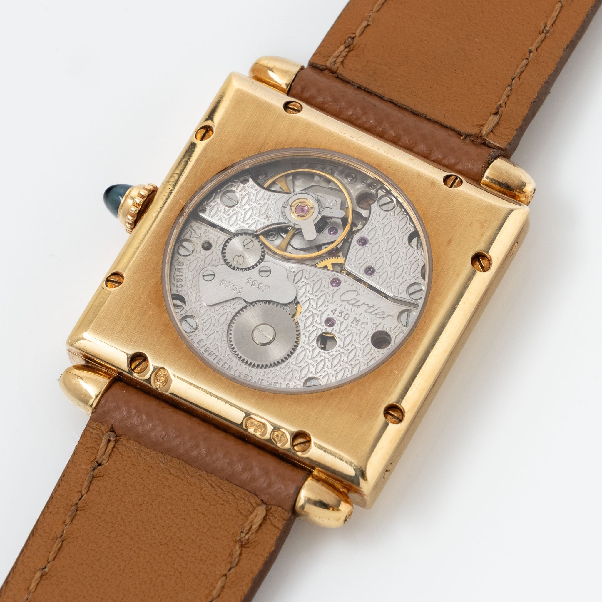 Cartier Tank Obus CPCP in 18 k yellow gold ref 2380