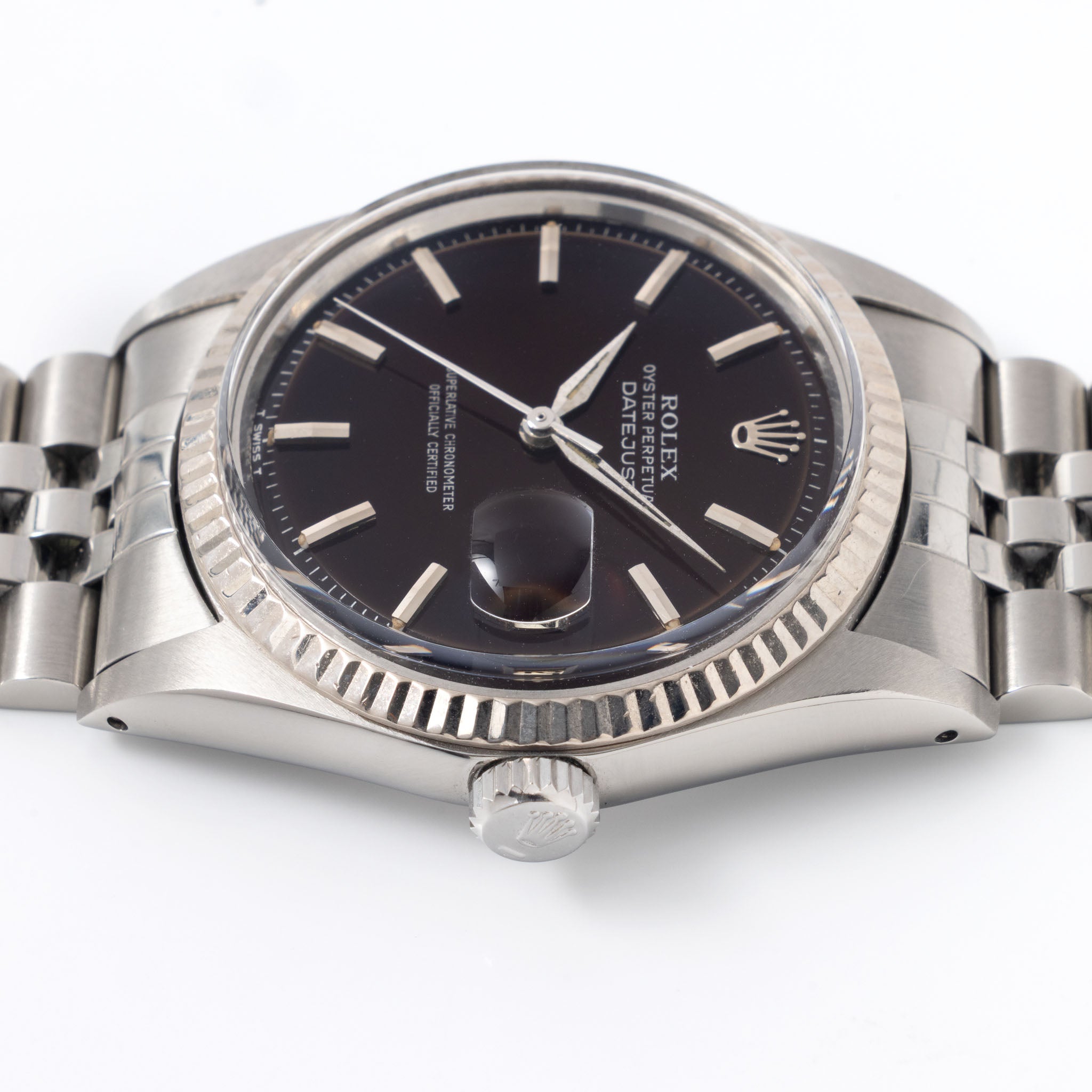 Rolex Datejust 1601 Tropical Gloss Dial Silver Print 